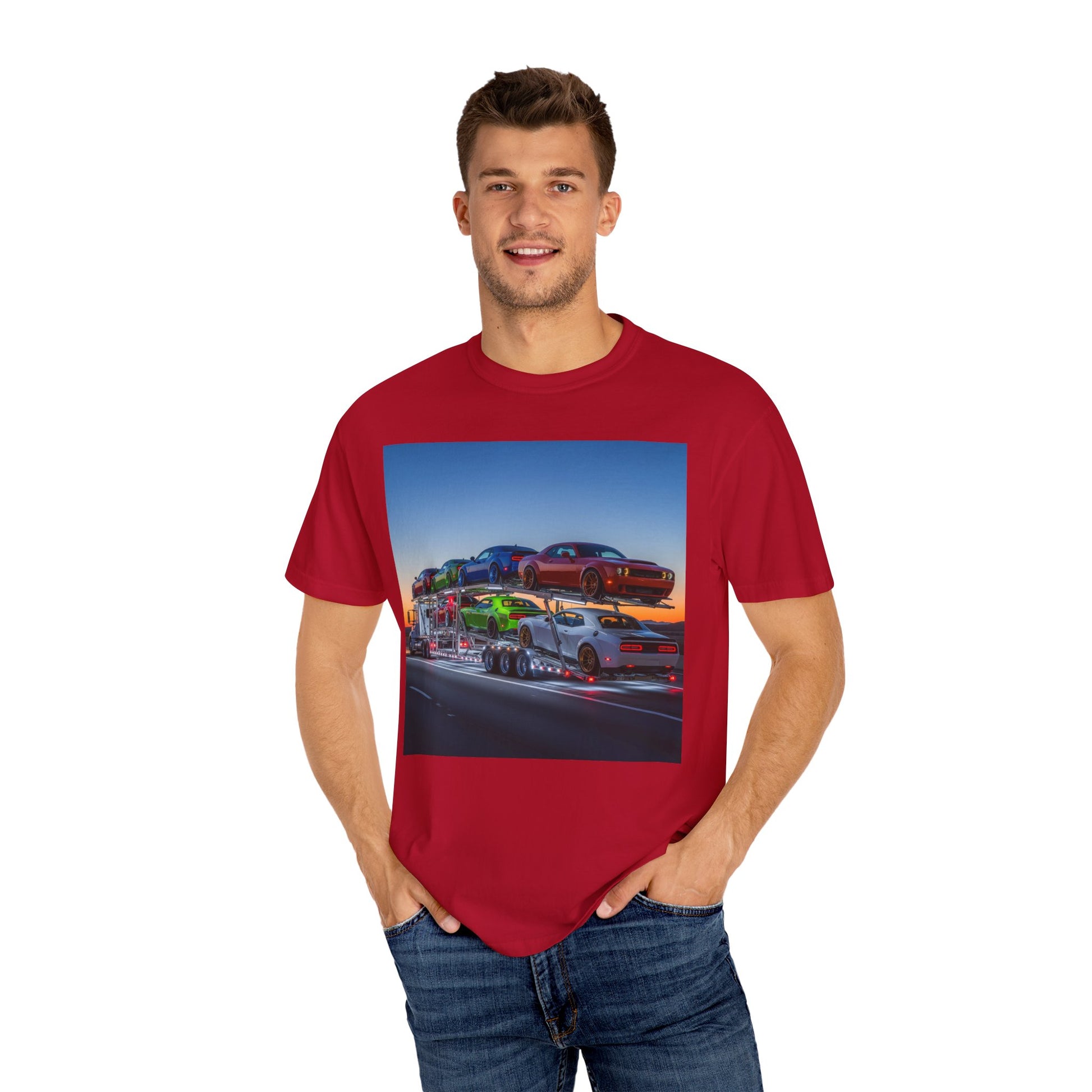 Vintage Car Transport Unisex T-shirt, Retro Car Lover Gift, Automotive Graphic Tee, Car Enthusiast Apparel, Nostalgic Summer Wear