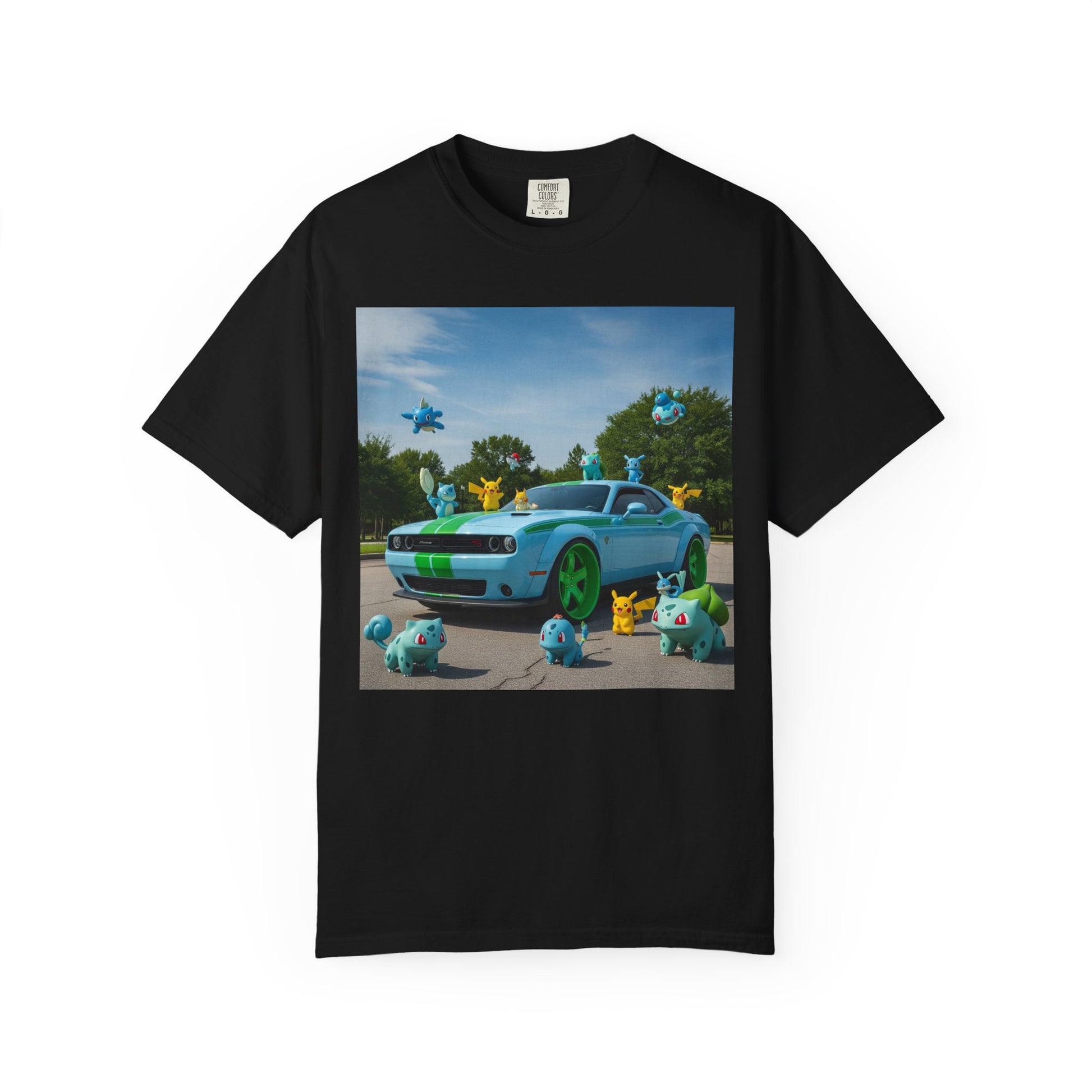 Whimsical Car Tee: Fun Graphic T-Shirt, Casual Wear, Anime Style, Gift for Gamers, Summer Apparel, Unique Tees