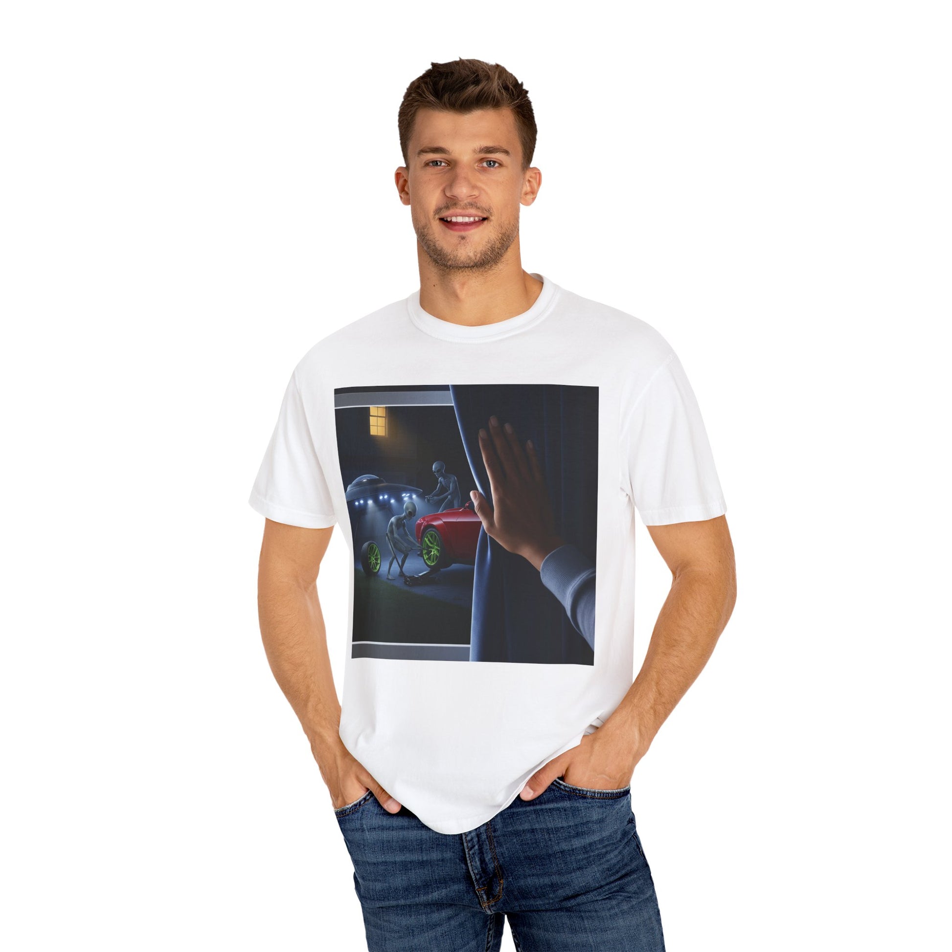 Whimsical Unisex Garment-Dyed T-shirt featuring Playful Design, Perfect for Gifts, Casual Wear, Parties, and Everyday Fun