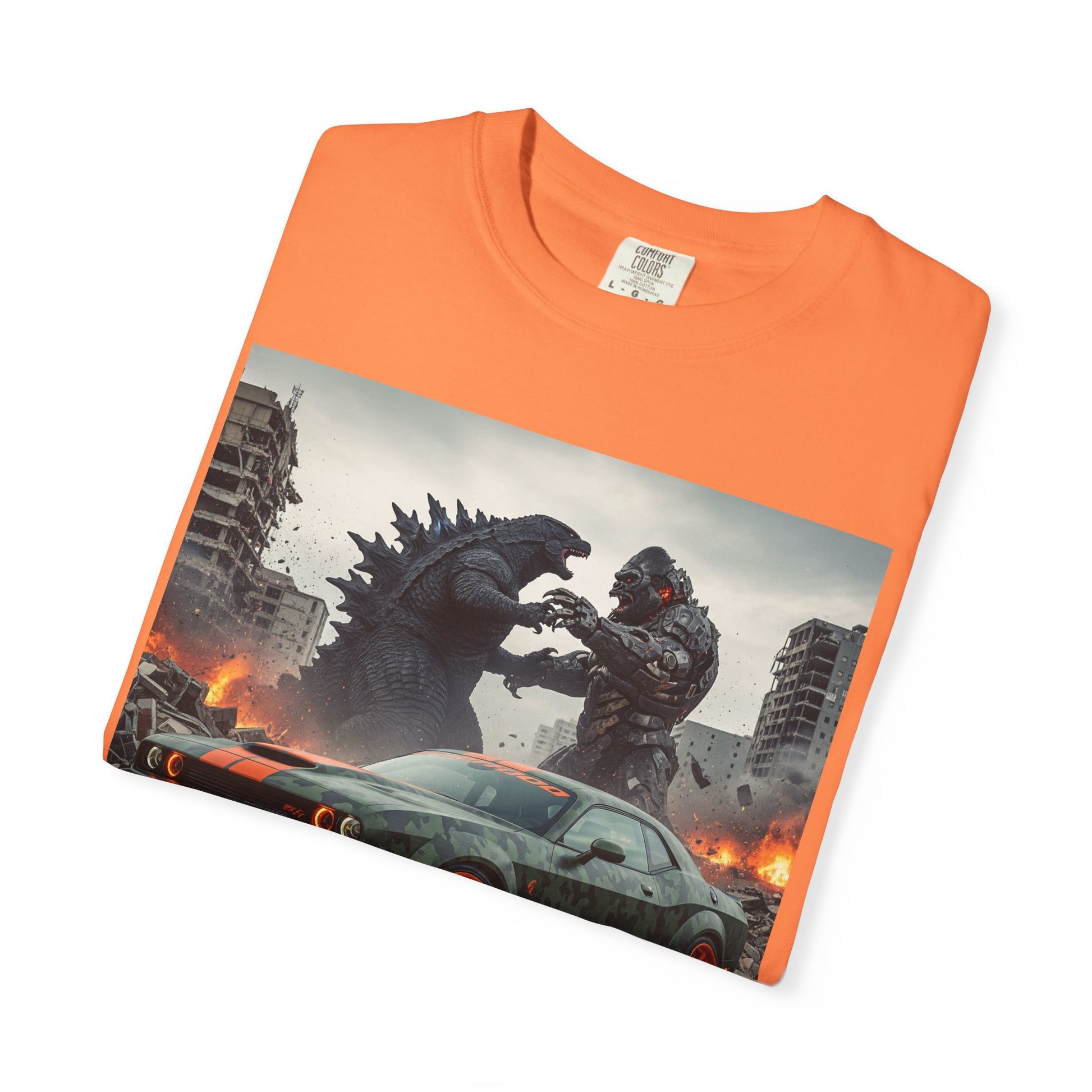 zilla vs. Monster Unisex T-Shirt, Graphic Tee for Men and Women, Perfect for Halloween, Gifts, Car Lovers, Movie Fans