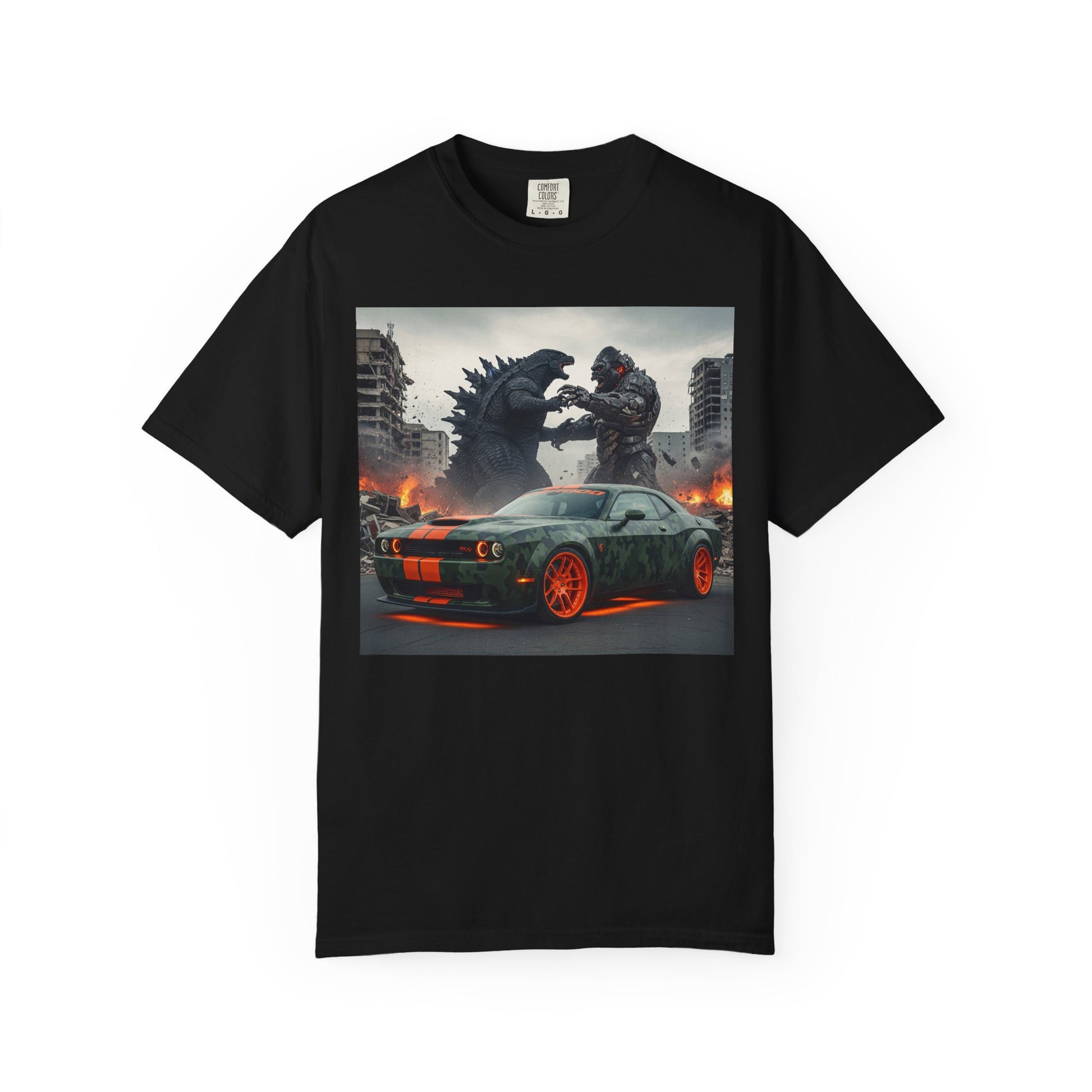 zilla vs. Monster Unisex T-Shirt, Graphic Tee for Men and Women, Perfect for Halloween, Gifts, Car Lovers, Movie Fans