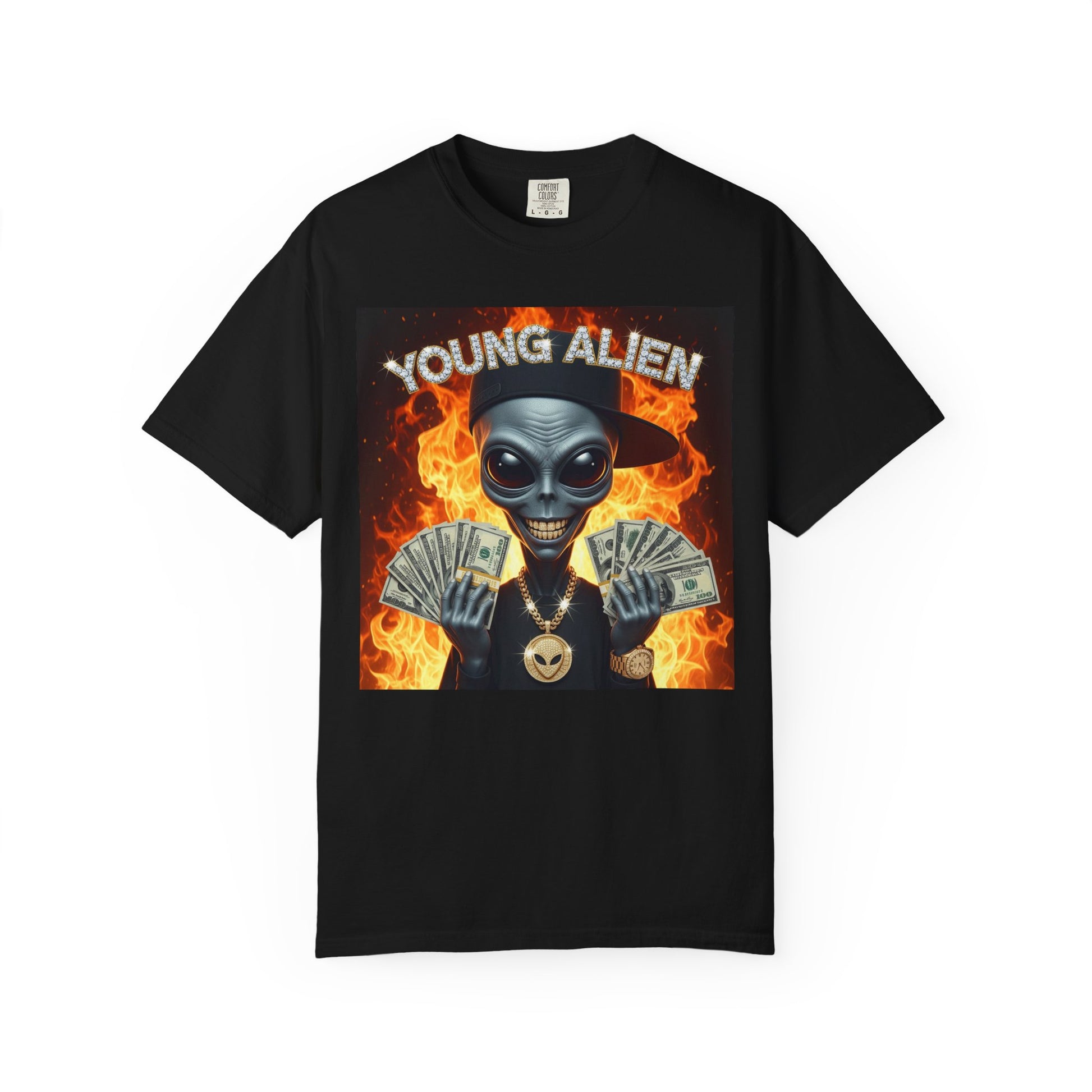 Young Alien Graphic Tee, Unisex Casual T-Shirt, Streetwear Style Shirt, Unique Gift Idea, Cool Summer Apparel