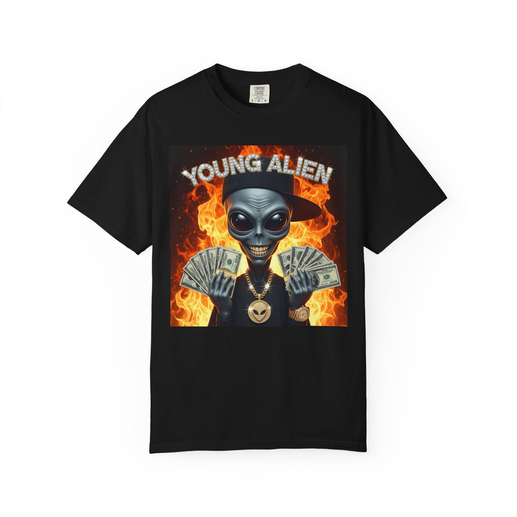 Young Alien Graphic Tee, Unisex Casual T-Shirt, Streetwear Style Shirt, Unique Gift Idea, Cool Summer Apparel