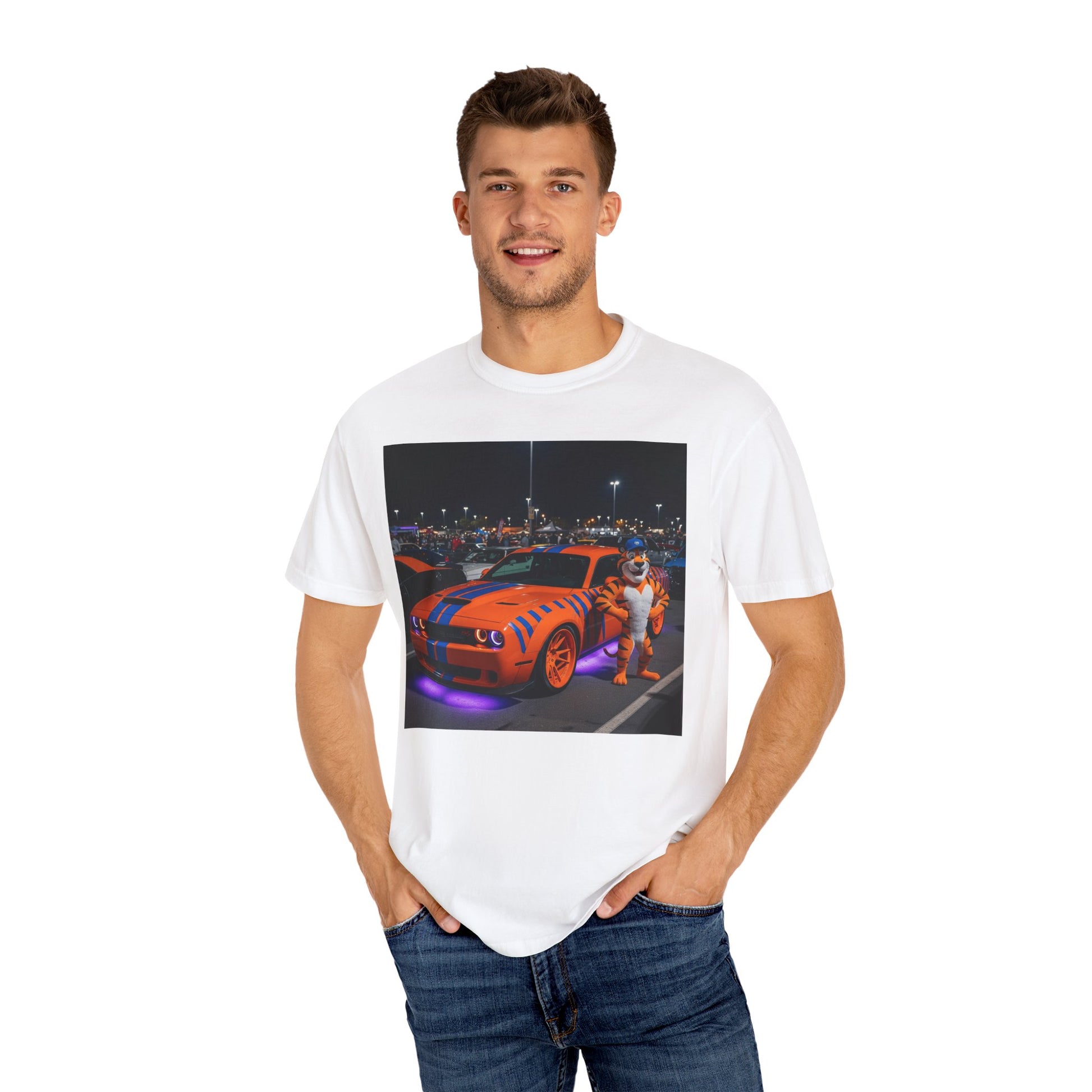 Vibrant Car Enthusiast Tee, Unisex T-shirt for Car Lovers, Automotive Style Shirt, Perfect Gift for Birthdays, Casual Wear