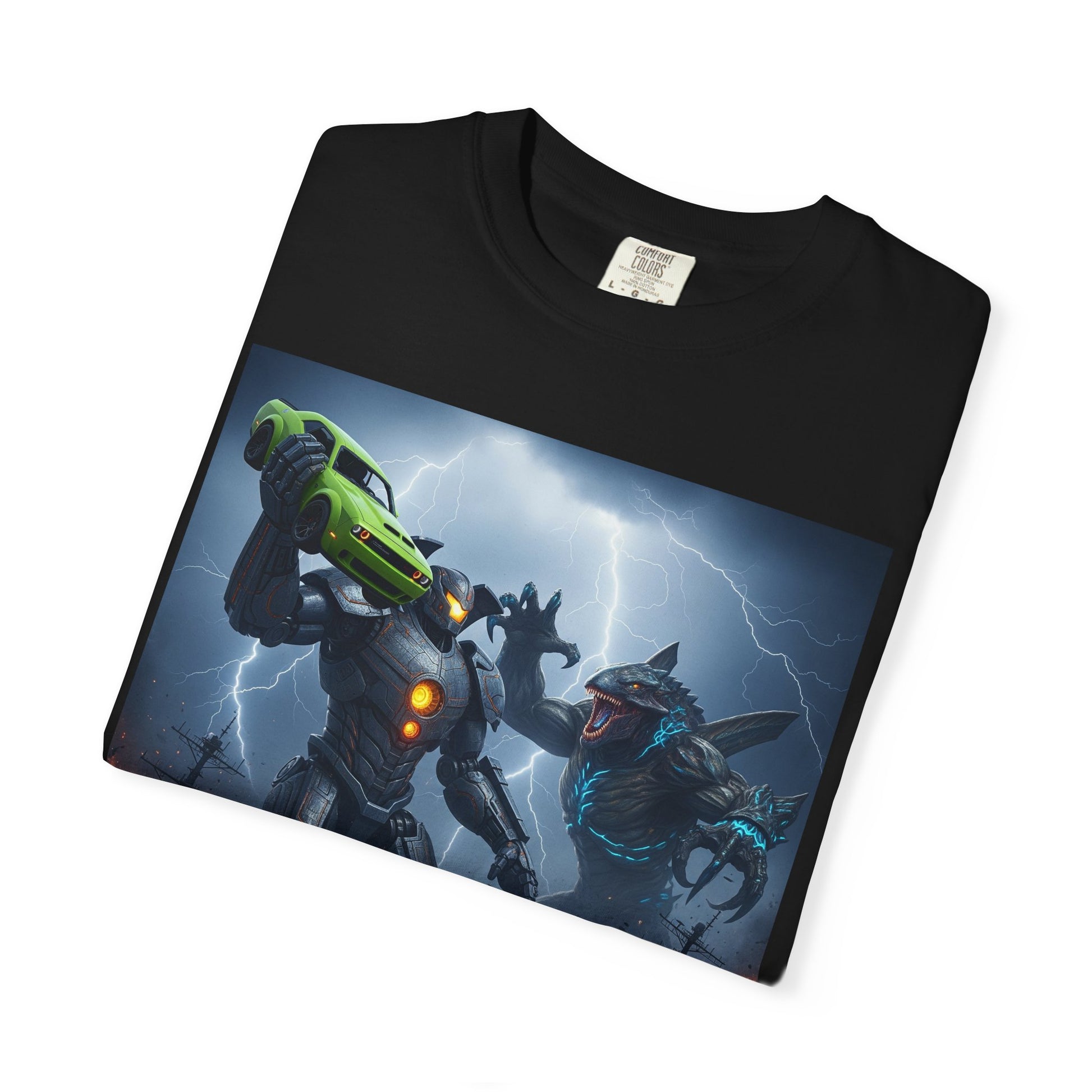 Robot Battle Graphic Tee, Unisex Shirt, Gamer Gift, Casual Wear, Geeky Apparel, Birthday Present, Unique Design