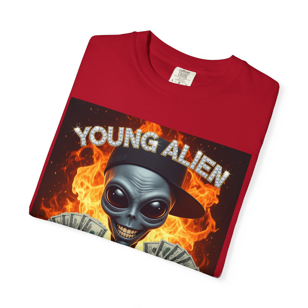 Young Alien Graphic Tee, Unisex Casual T-Shirt, Streetwear Style Shirt, Unique Gift Idea, Cool Summer Apparel