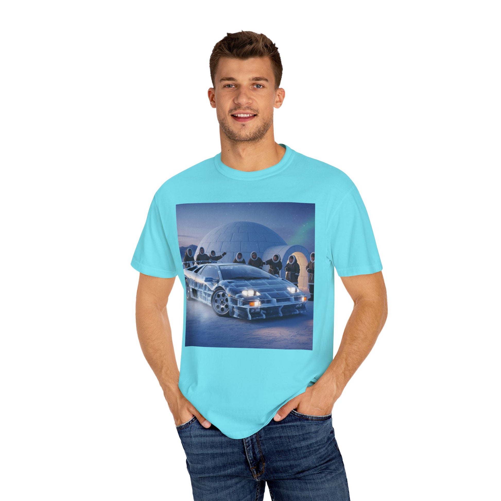 Retro Sci-Fi Car T-Shirt | Unisex Garment-Dyed Tee | Cool Graphic Tee | Perfect Gift for Car Lovers | Vintage Style | Unique Fashion