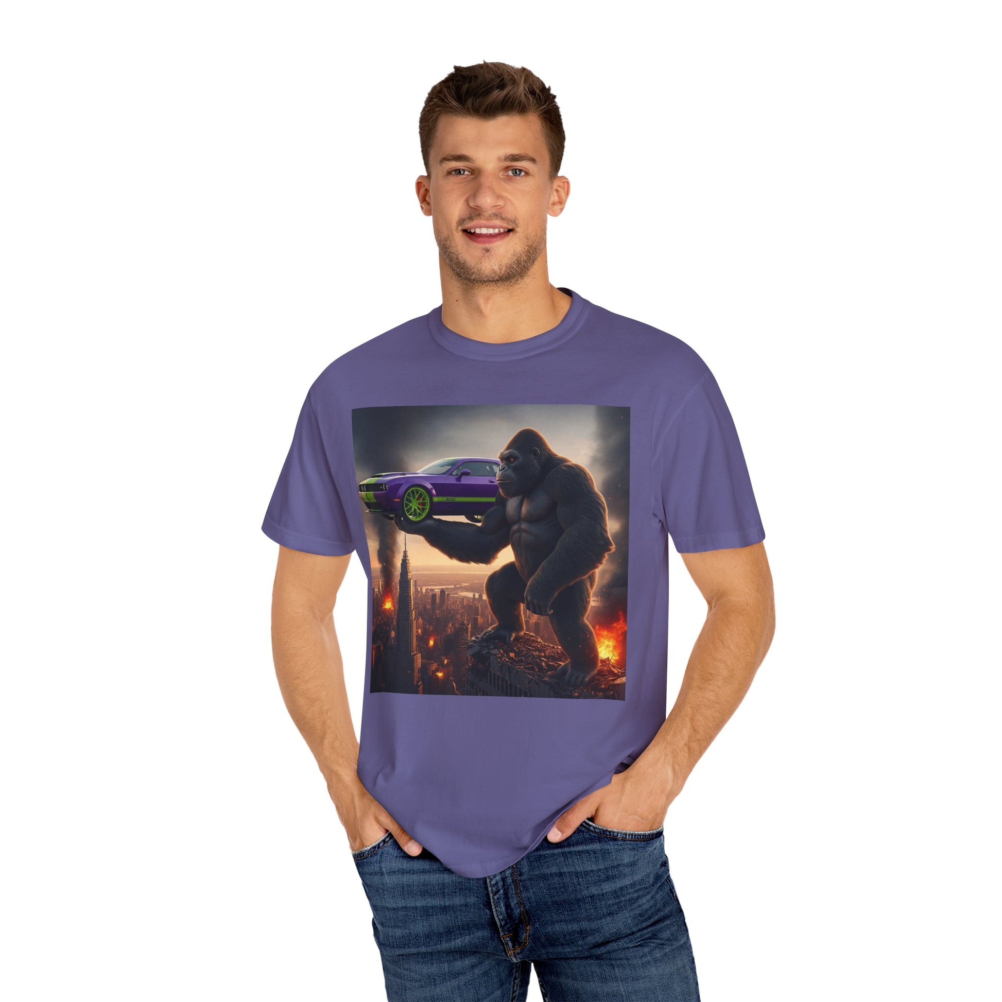 Gorilla Vibes Graphic Tee, Unisex Cartoon T-Shirt, Cool Casual Wear, Gift for Him, Humor Shirt, Birthday Party Outfit