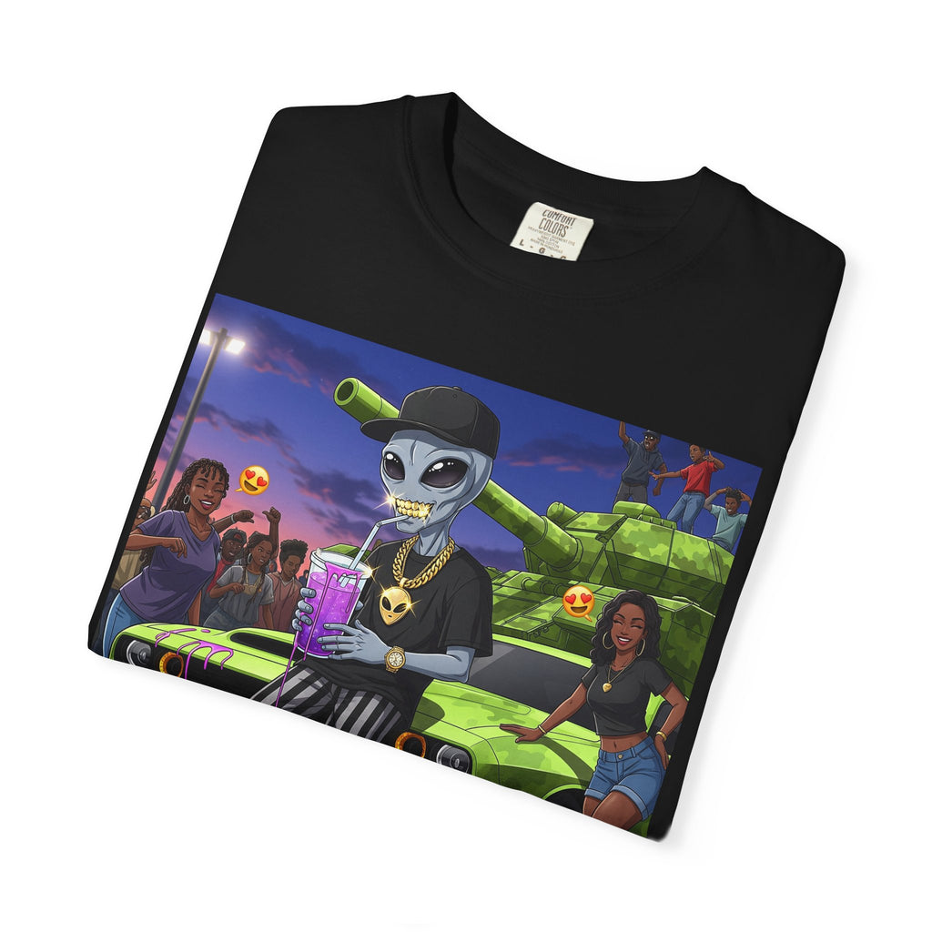 Alien Vibe Unisex T-Shirt - Cool Graphic Tee, Car Enthusiast Gift, Festival Outfit, Streetwear Fashion, Unisex Apparel