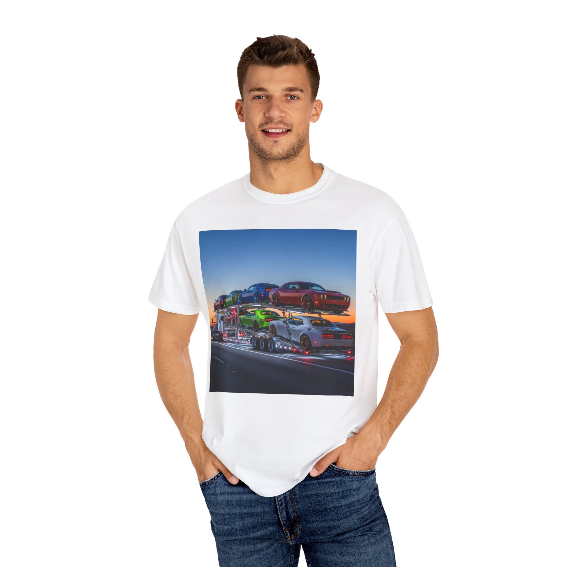 Vintage Car Transport Unisex T-shirt, Retro Car Lover Gift, Automotive Graphic Tee, Car Enthusiast Apparel, Nostalgic Summer Wear