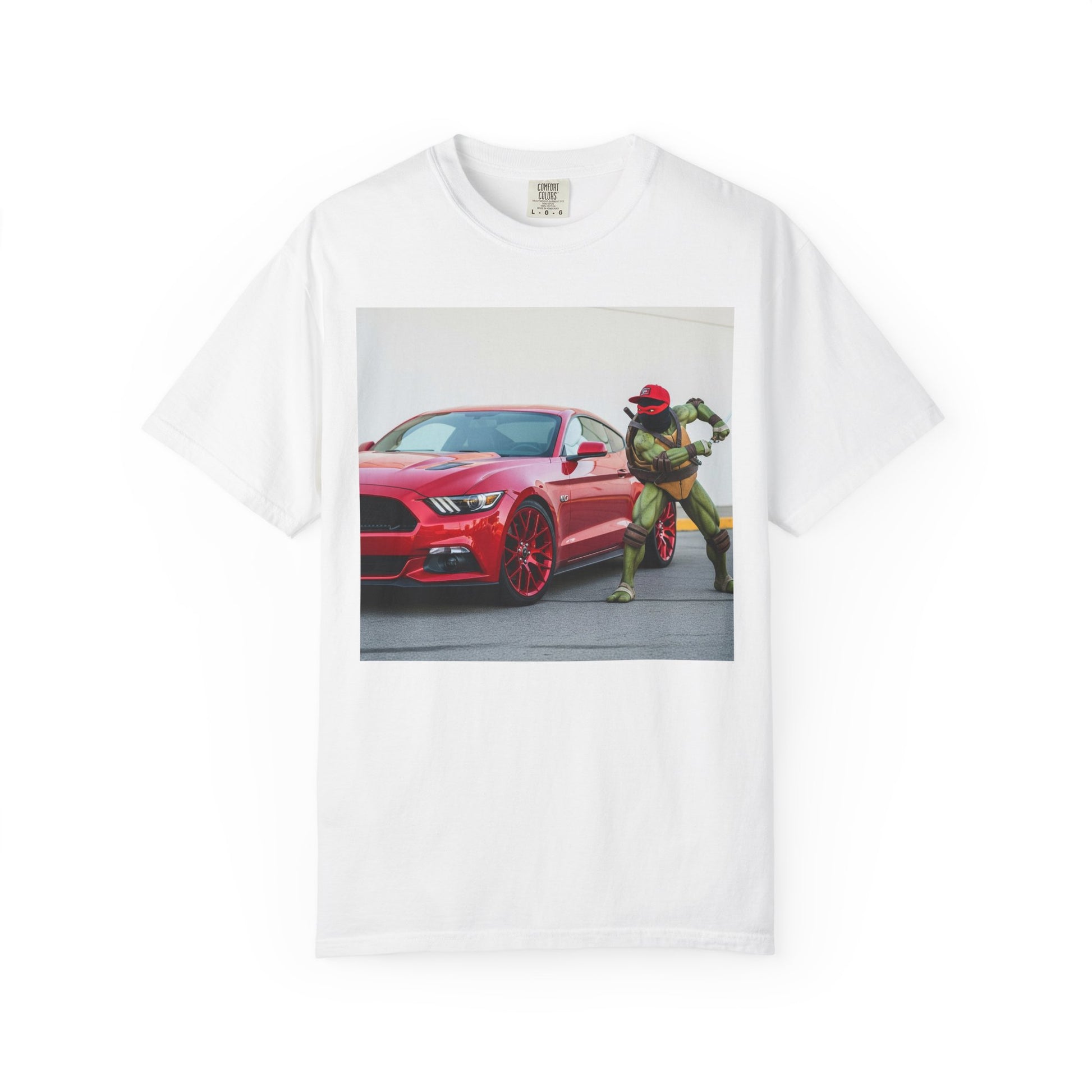 Cool Car & Ninja Graphic T-shirt, Unisex Fashion Tee, Unique Gift, Car Enthusiast Shirt, Nostalgic Wear, Fun Casual Outfit