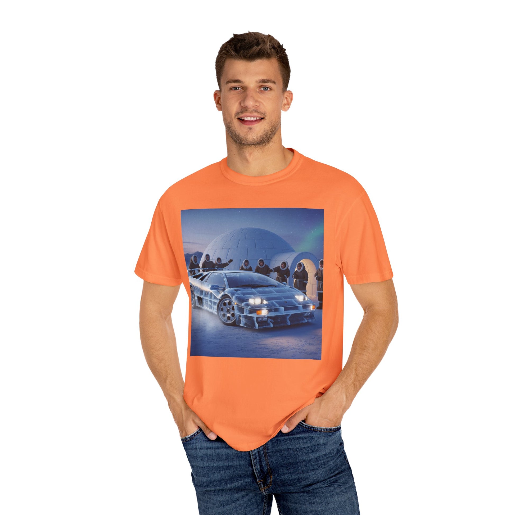 Retro Sci-Fi Car T-Shirt | Unisex Garment-Dyed Tee | Cool Graphic Tee | Perfect Gift for Car Lovers | Vintage Style | Unique Fashion