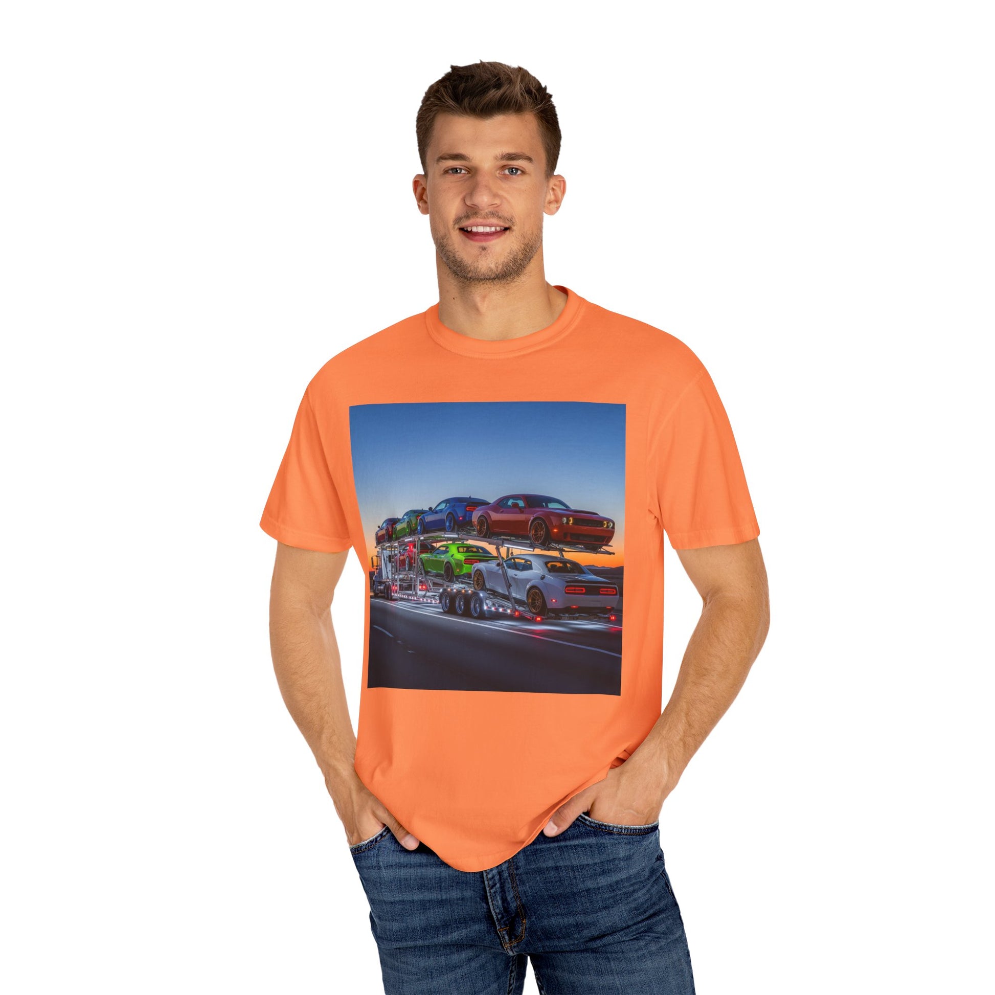 Vintage Car Transport Unisex T-shirt, Retro Car Lover Gift, Automotive Graphic Tee, Car Enthusiast Apparel, Nostalgic Summer Wear