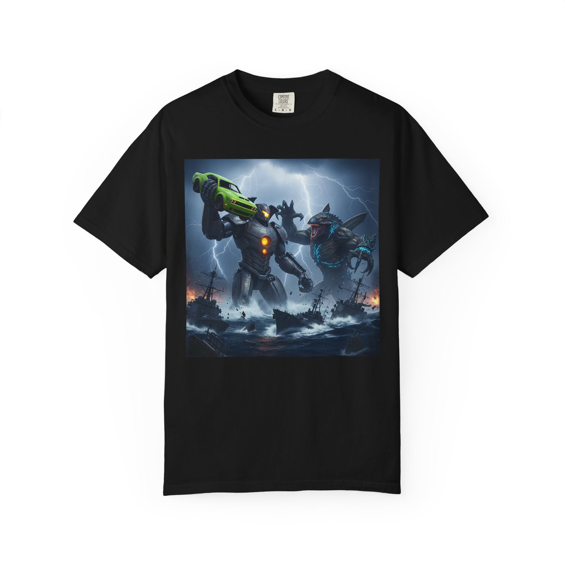 Robot Battle Graphic Tee, Unisex Shirt, Gamer Gift, Casual Wear, Geeky Apparel, Birthday Present, Unique Design