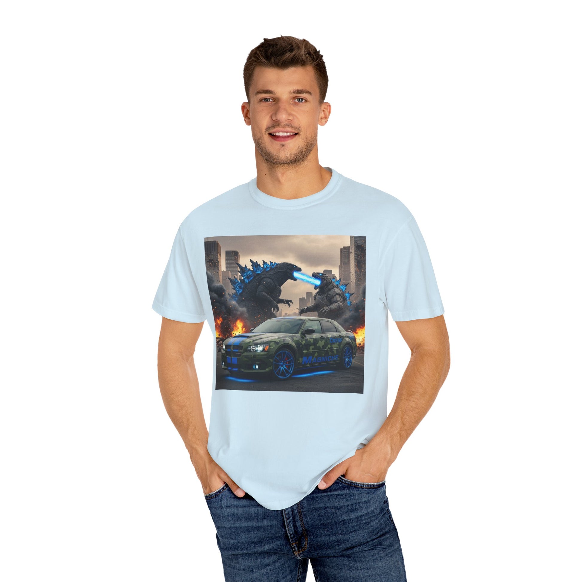 Urban Monster-Themed Unisex T-Shirt, Graphic Tee for Car Lovers, Perfect for Kids Birthdays, Casual Wear, and Comic Con