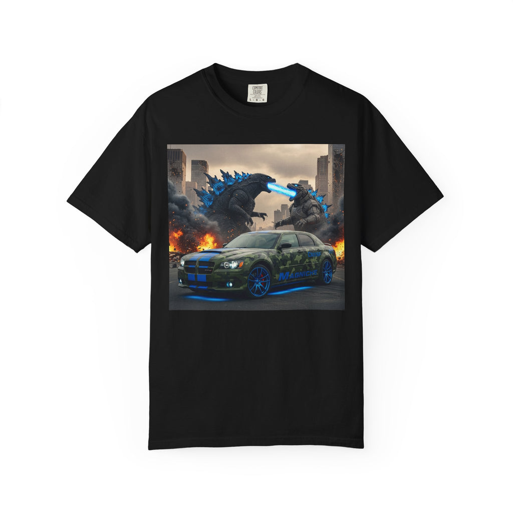 Urban Monster-Themed Unisex T-Shirt, Graphic Tee for Car Lovers, Perfect for Kids Birthdays, Casual Wear, and Comic Con