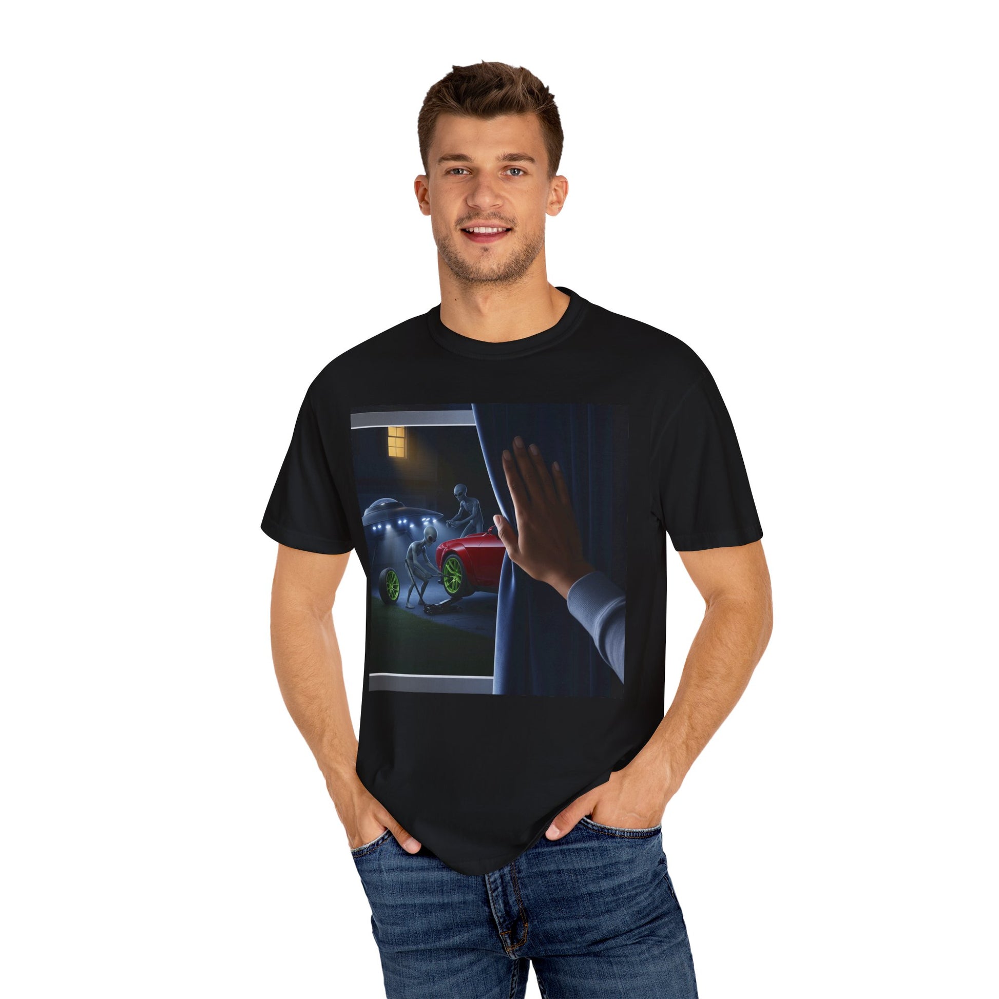 Whimsical Unisex Garment-Dyed T-shirt featuring Playful Design, Perfect for Gifts, Casual Wear, Parties, and Everyday Fun