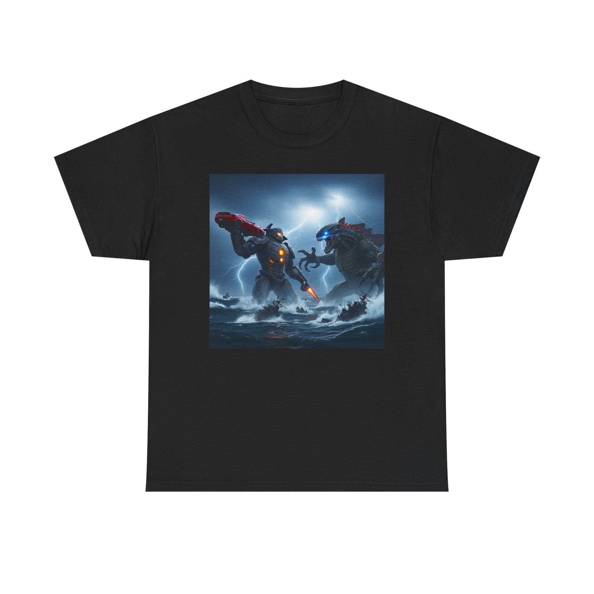 Epic Fantasy Battle Unisex Heavy Cotton Tee, Casual Wear, Gamer Gift, Graphic T-Shirt, Fantasy Art Tee, Unique Apparel