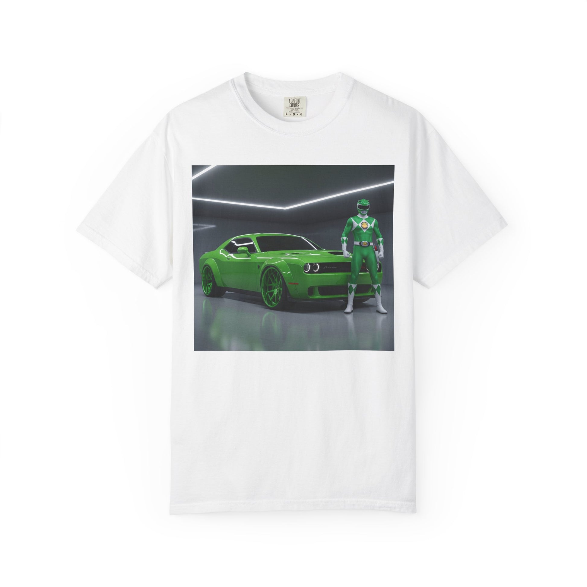 Green Power T-Shirt | Unisex Garment-Dyed Tee for Car Lovers, Fan Gear, Eco-Friendly Style, Birthday Gift, Movie-Themed Apparel