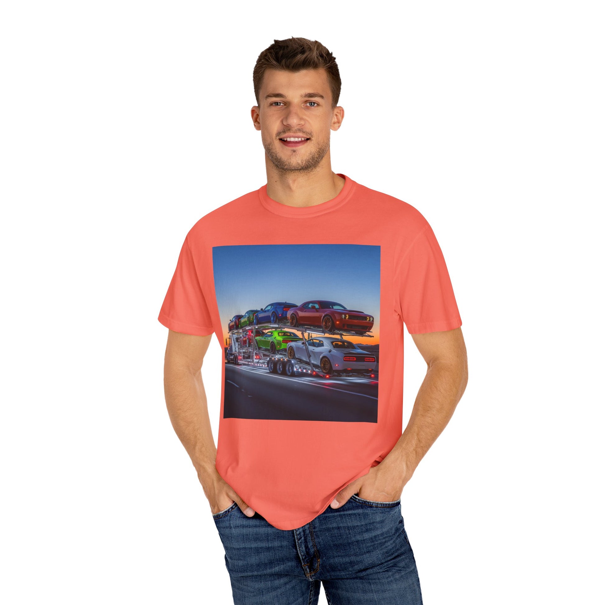 Vintage Car Transport Unisex T-shirt, Retro Car Lover Gift, Automotive Graphic Tee, Car Enthusiast Apparel, Nostalgic Summer Wear