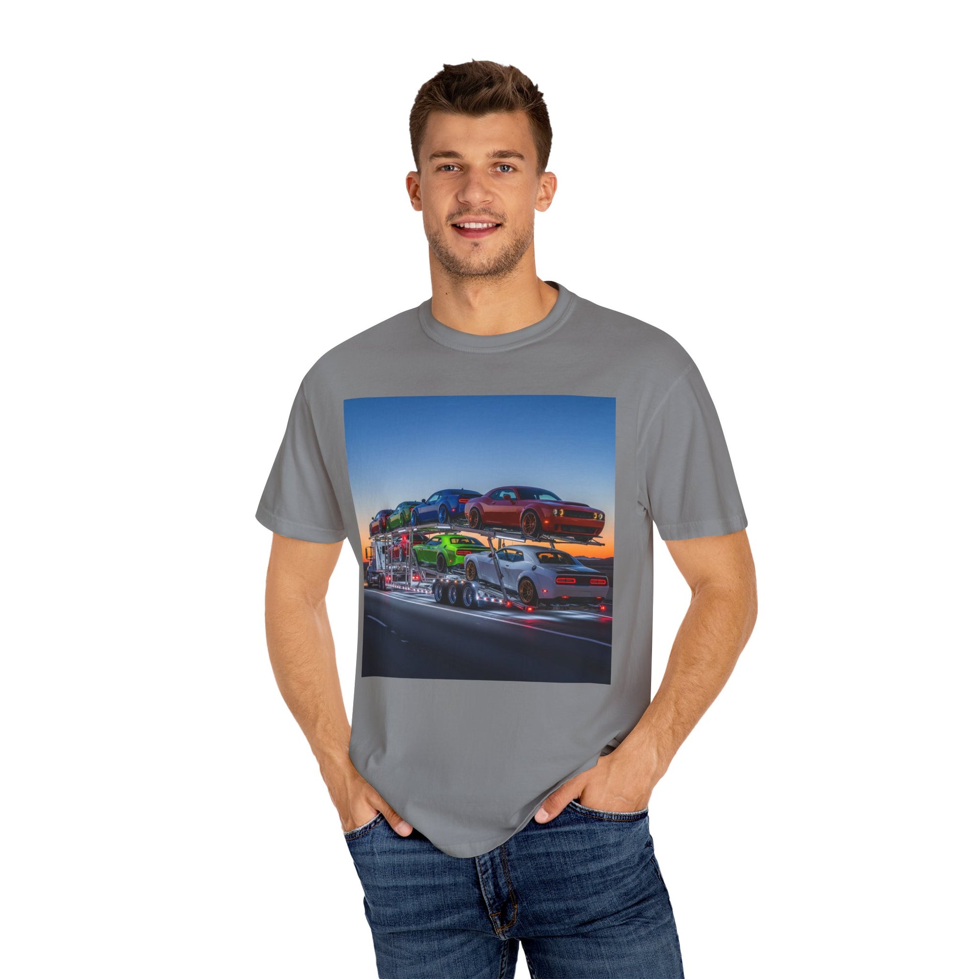Vintage Car Transport Unisex T-shirt, Retro Car Lover Gift, Automotive Graphic Tee, Car Enthusiast Apparel, Nostalgic Summer Wear