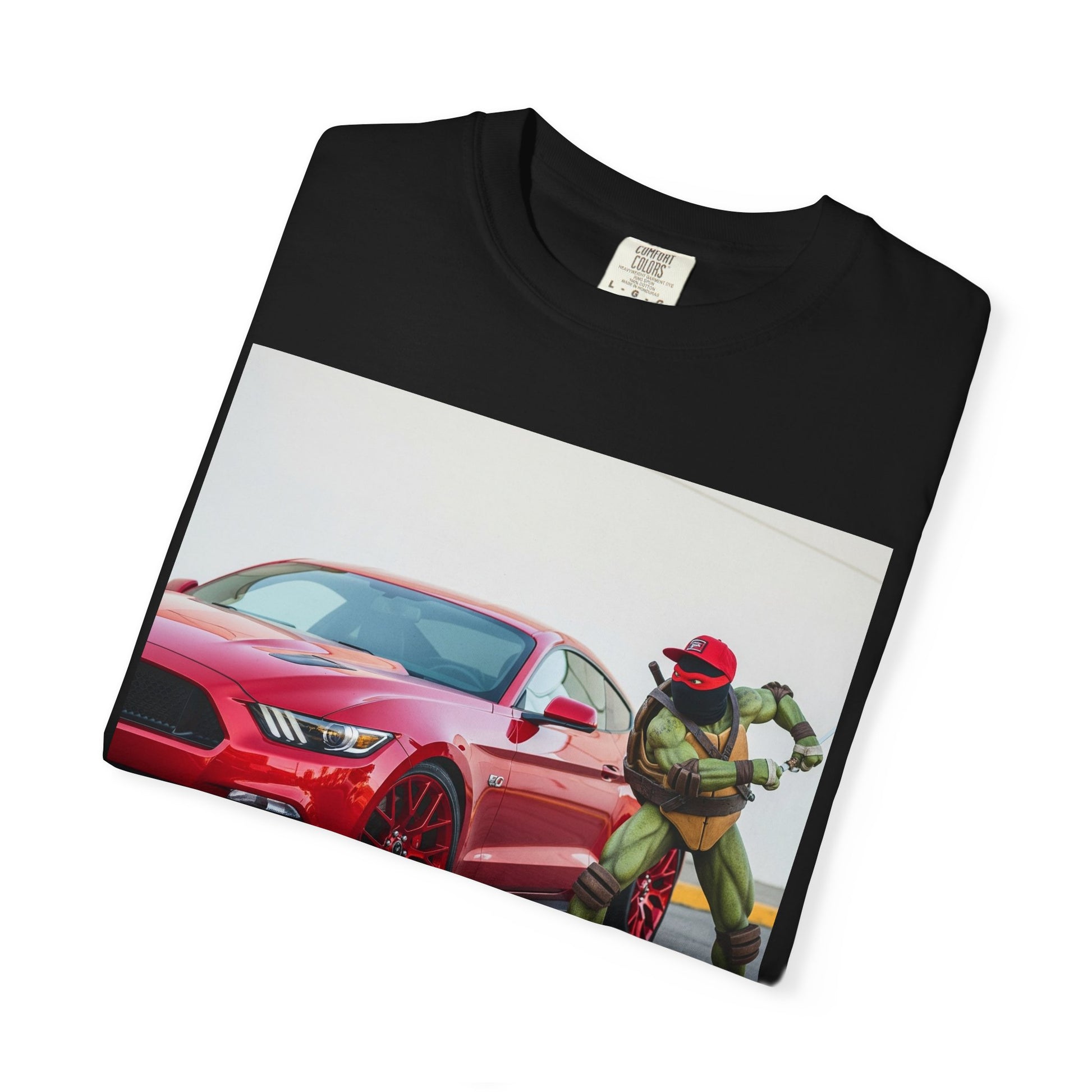 Cool Car & Ninja Graphic T-shirt, Unisex Fashion Tee, Unique Gift, Car Enthusiast Shirt, Nostalgic Wear, Fun Casual Outfit