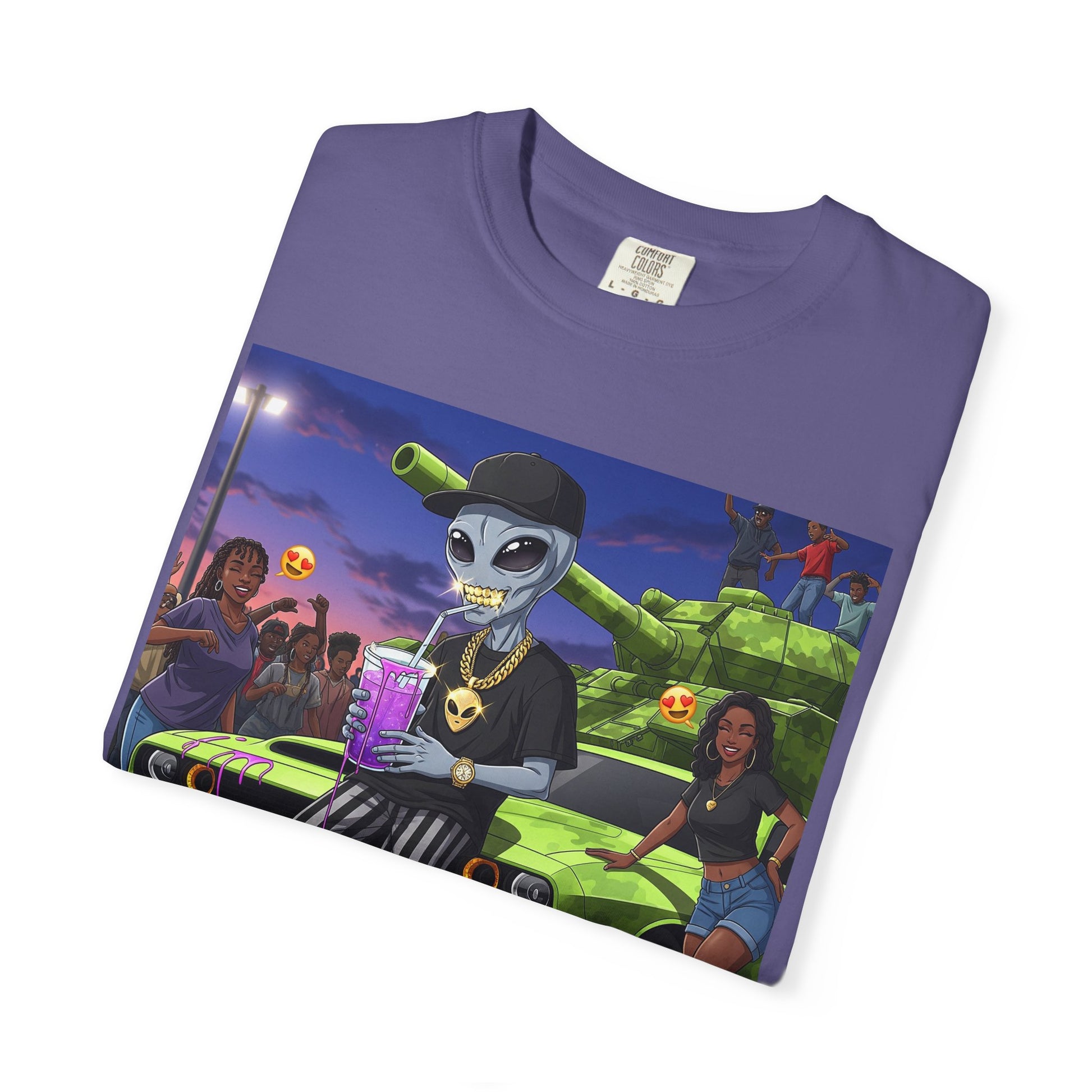 Alien Vibe Unisex T-Shirt - Cool Graphic Tee, Car Enthusiast Gift, Festival Outfit, Streetwear Fashion, Unisex Apparel