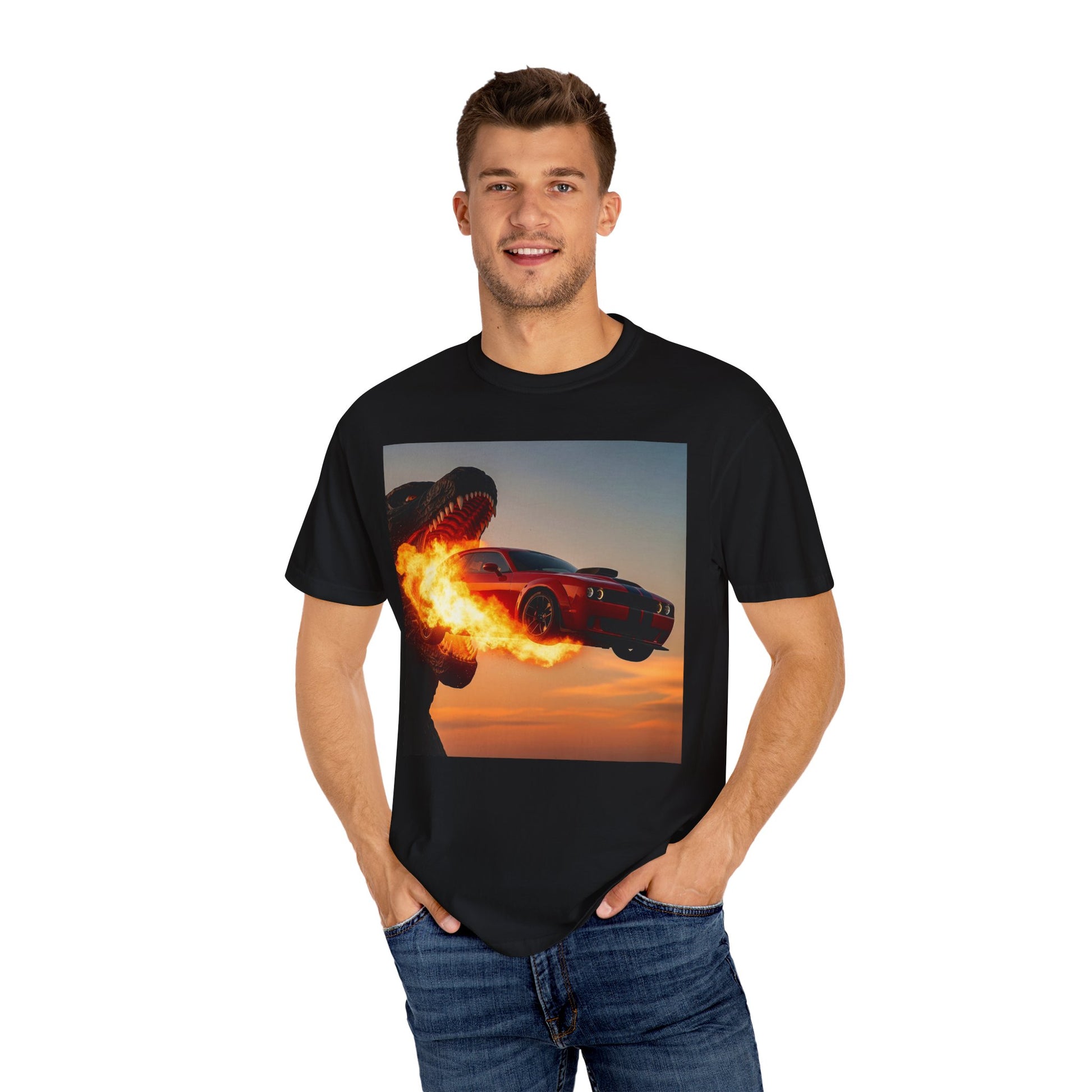 Fiery Monster T-Shirt - Graphic Tee for Car Lovers, Gift for Him, Unique Gift, Casual Wear, Trendy Apparel