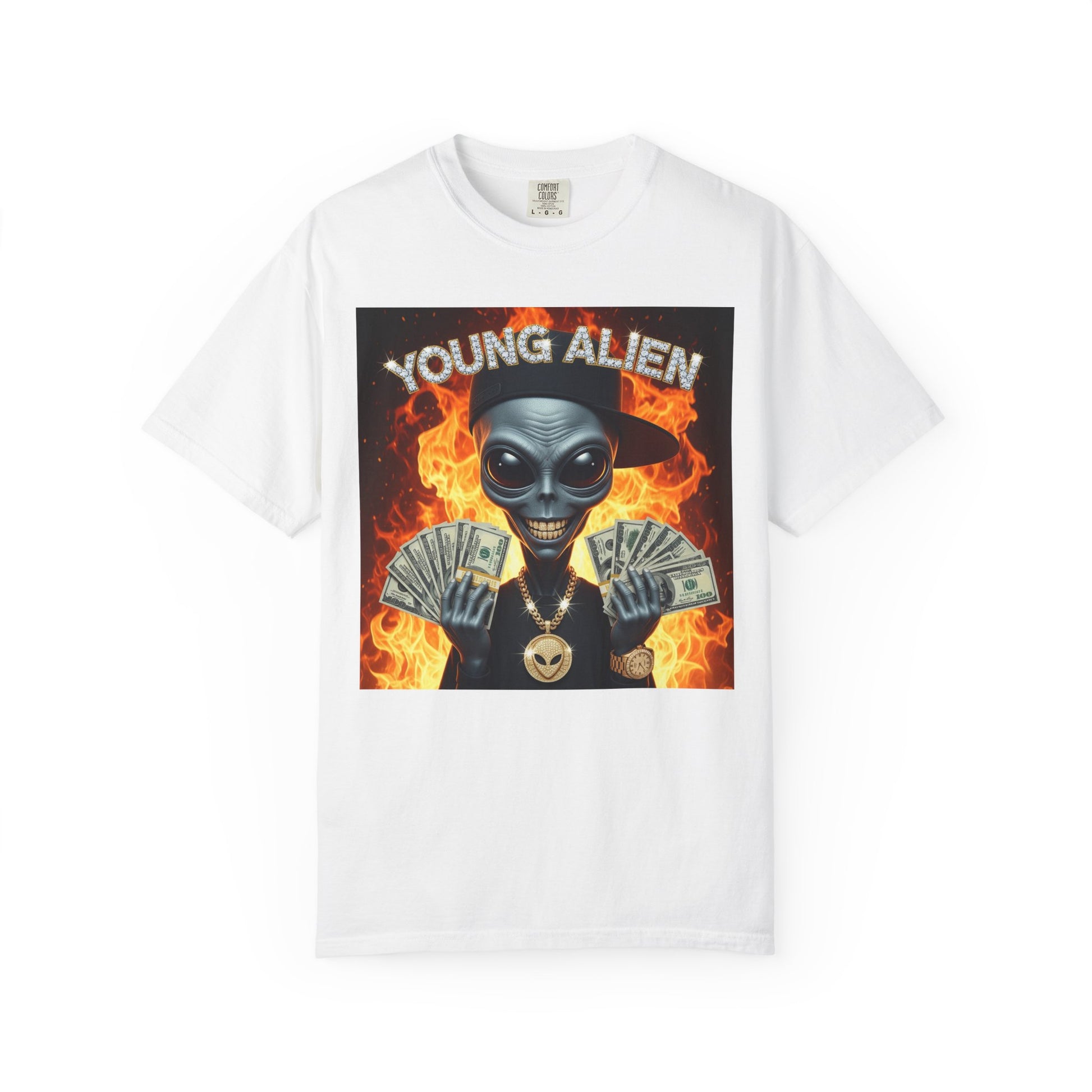 Young Alien Graphic Tee, Unisex Casual T-Shirt, Streetwear Style Shirt, Unique Gift Idea, Cool Summer Apparel