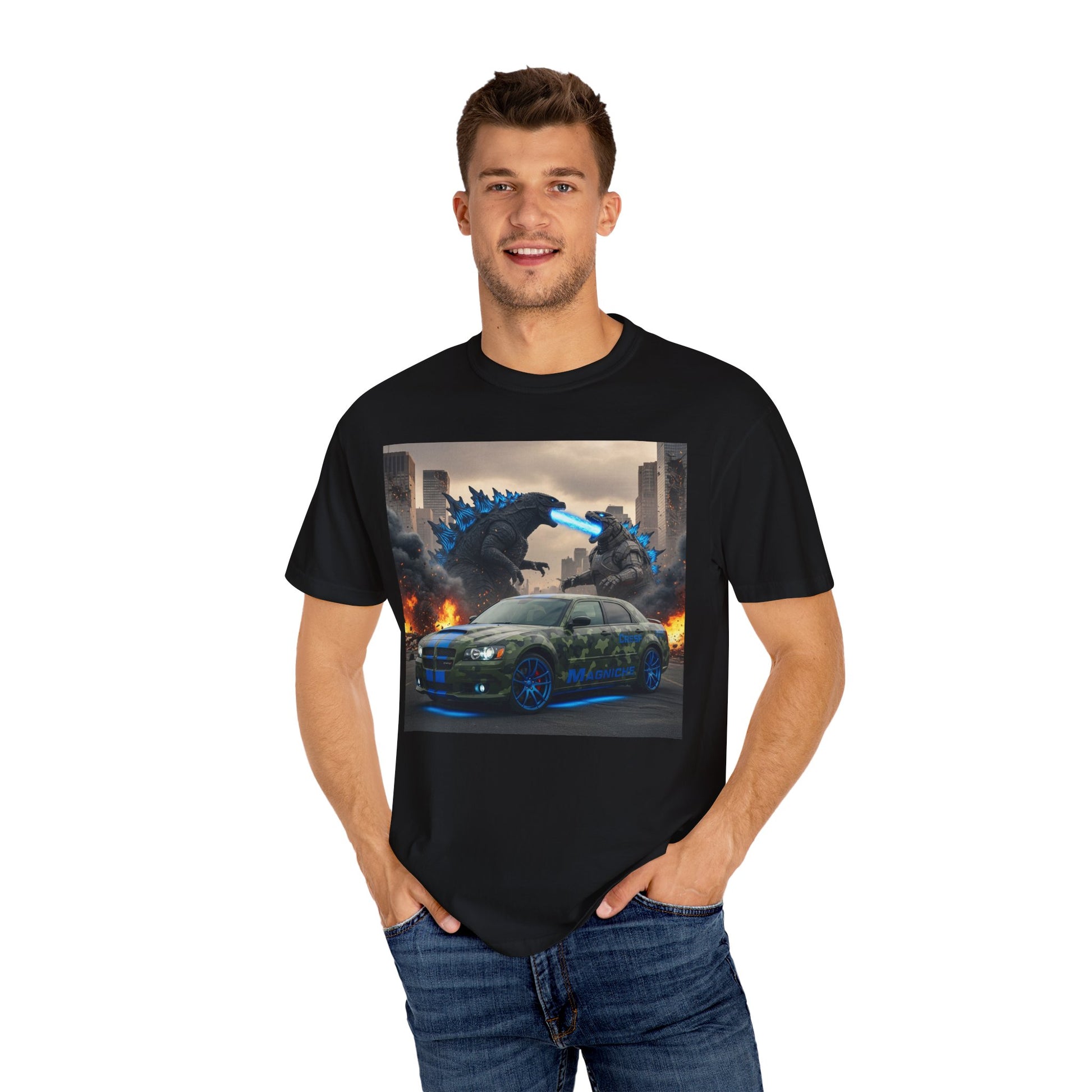 Urban Monster-Themed Unisex T-Shirt, Graphic Tee for Car Lovers, Perfect for Kids Birthdays, Casual Wear, and Comic Con