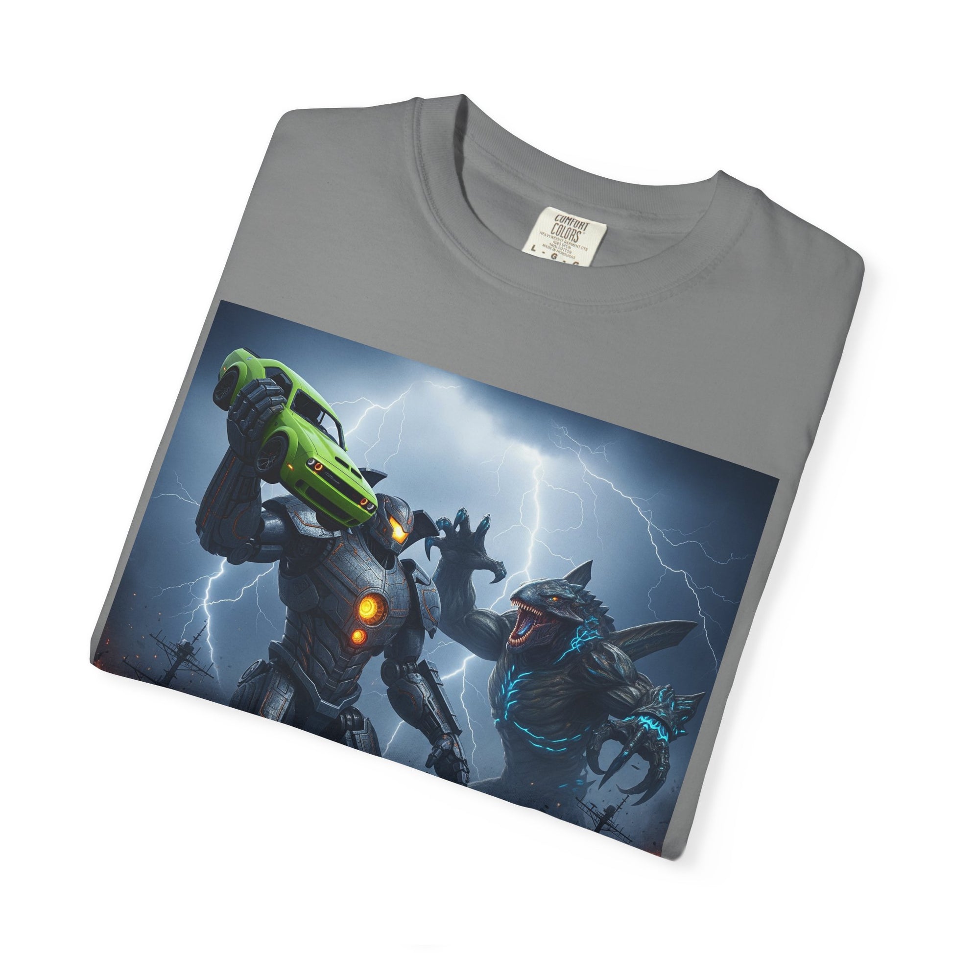Robot Battle Graphic Tee, Unisex Shirt, Gamer Gift, Casual Wear, Geeky Apparel, Birthday Present, Unique Design