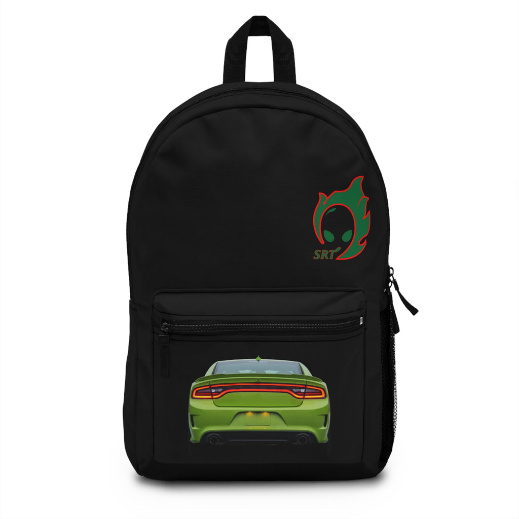 Sporty Alien Car Backpack, Cool Vehicle Bag for Kids, Travel Daypack, School Bag for Teens, Gift for Car Enthusiasts