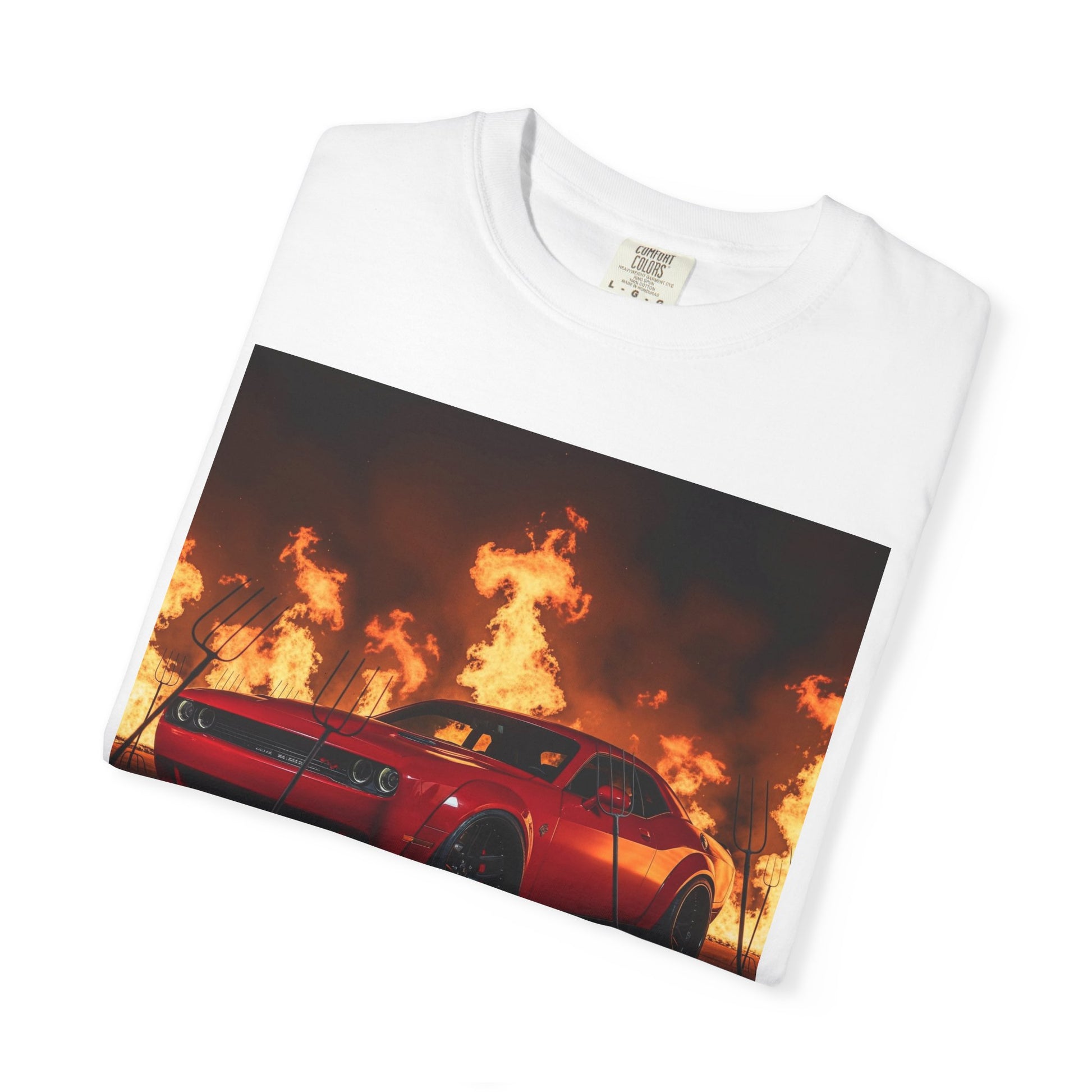 Fiery Muscle Car Unisex T-Shirt | Perfect for Car Lovers, Gift for Birthdays, Casual Wear, Automotive Events, Gift for Him