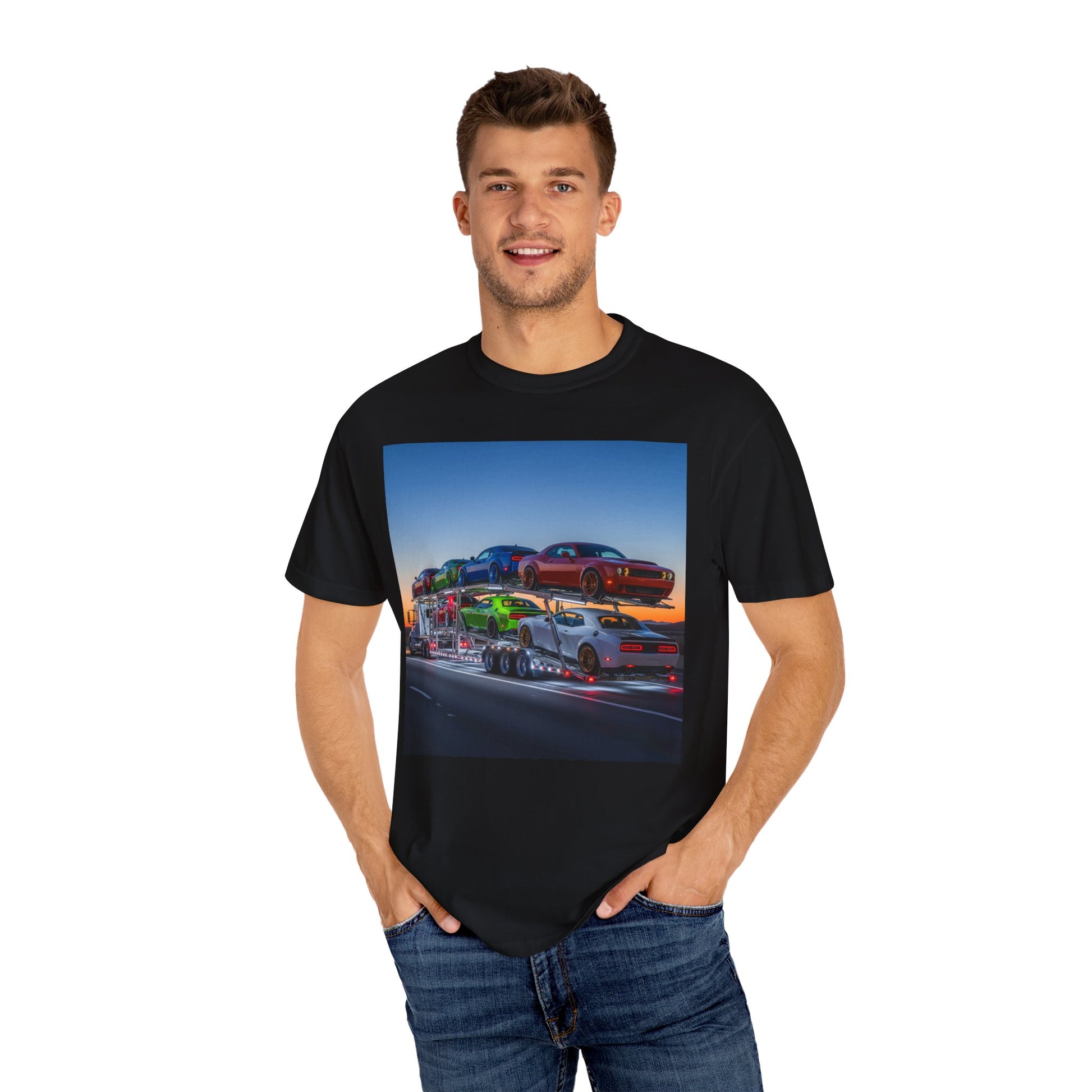 Vintage Car Transport Unisex T-shirt, Retro Car Lover Gift, Automotive Graphic Tee, Car Enthusiast Apparel, Nostalgic Summer Wear