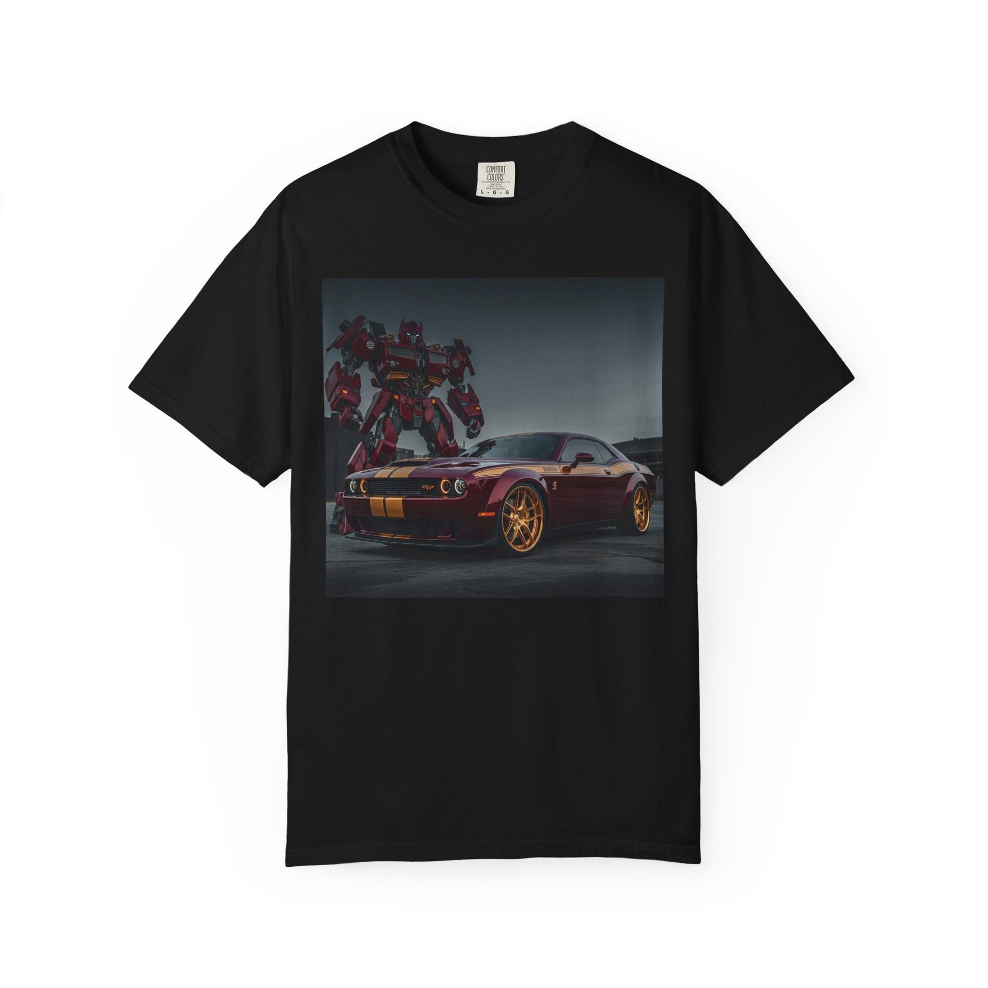 Retro Car & Robot Graphic T-shirt, Unisex Streetwear, Gift for Car Lovers, Festival Outfit, Vintage Vibe Tee
