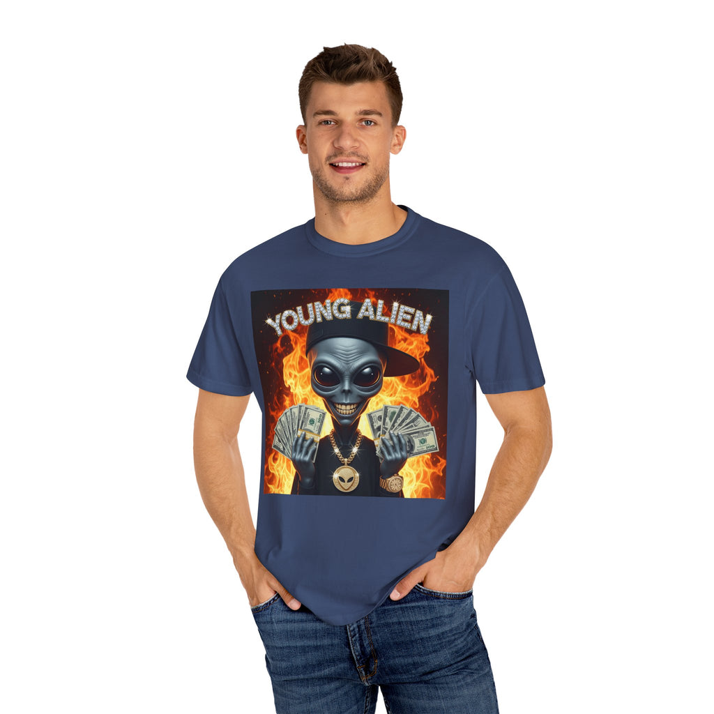 Young Alien Graphic Tee, Unisex Casual T-Shirt, Streetwear Style Shirt, Unique Gift Idea, Cool Summer Apparel