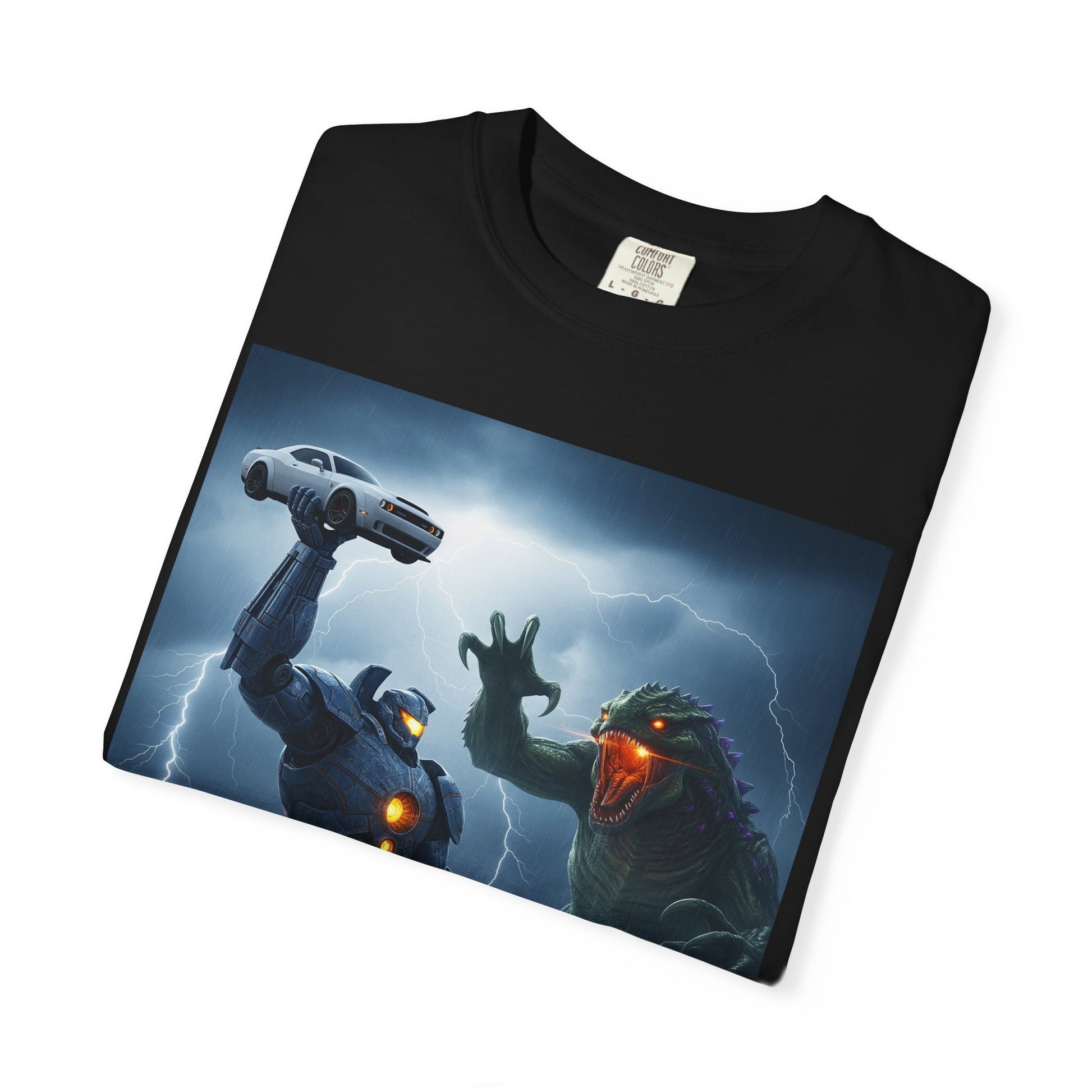 Epic Monster Showdown T-Shirt, Unisex Graphic Tee, Casual Wear, Gift for Gamers, Vintage Style, Perfect for Comic Con