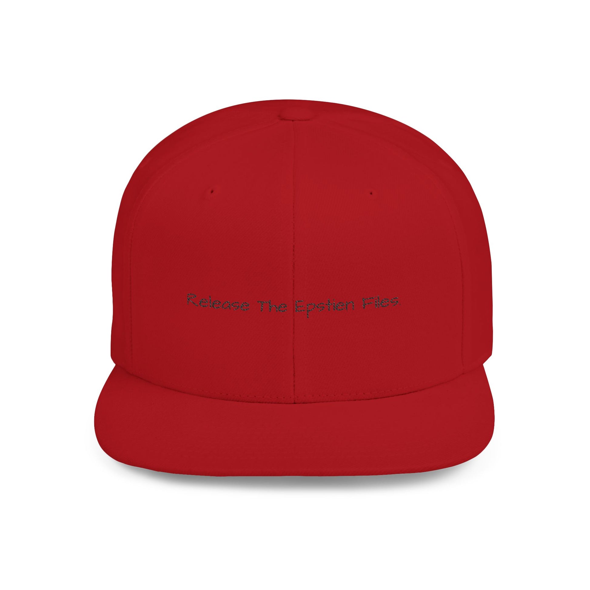Stylish Flat Bill Snapback Cap - 'Release The Epstein Files', Trendy Hat for Supporters, Gift, Casual, Everyday Wear, Unisex