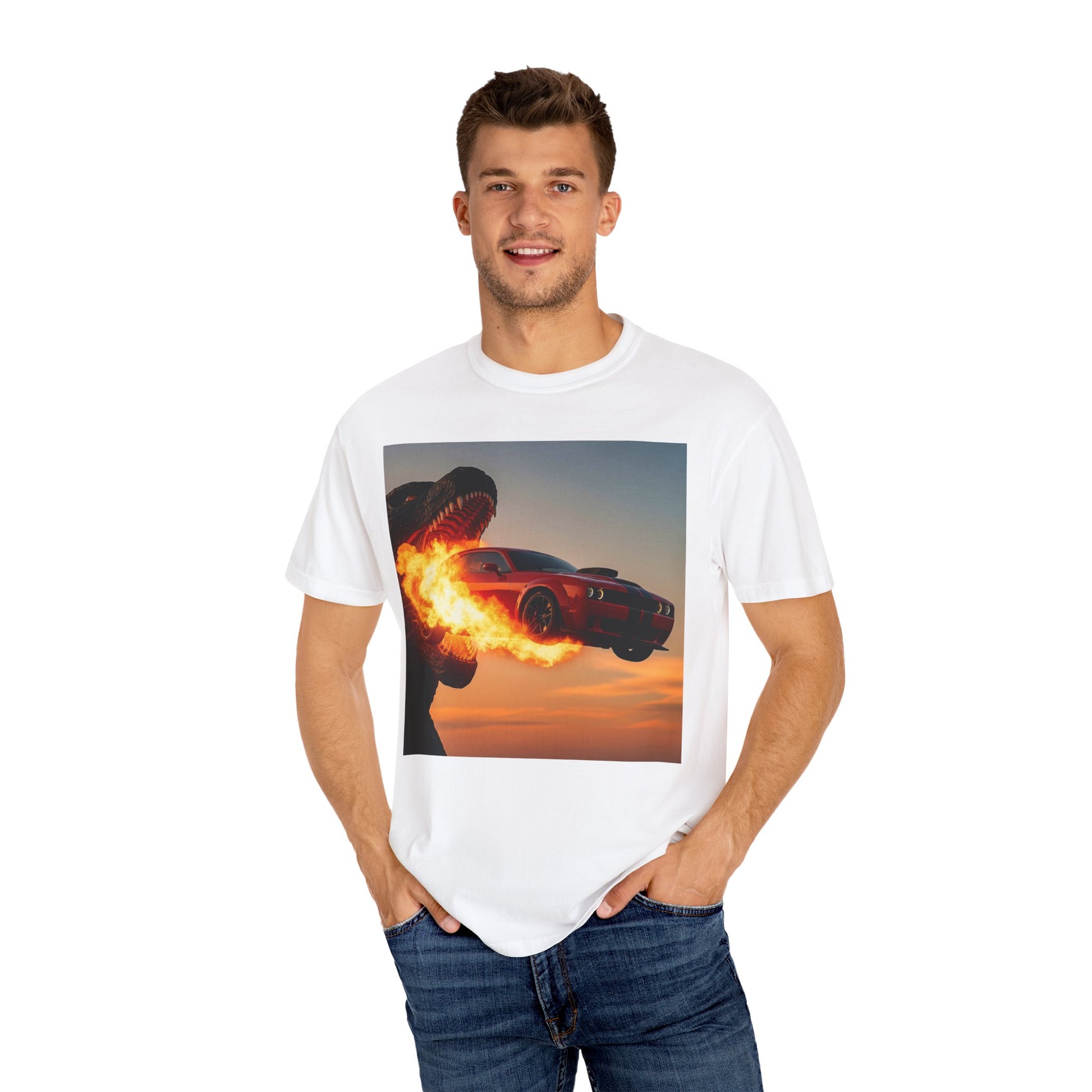 Fiery Monster T-Shirt - Graphic Tee for Car Lovers, Gift for Him, Unique Gift, Casual Wear, Trendy Apparel