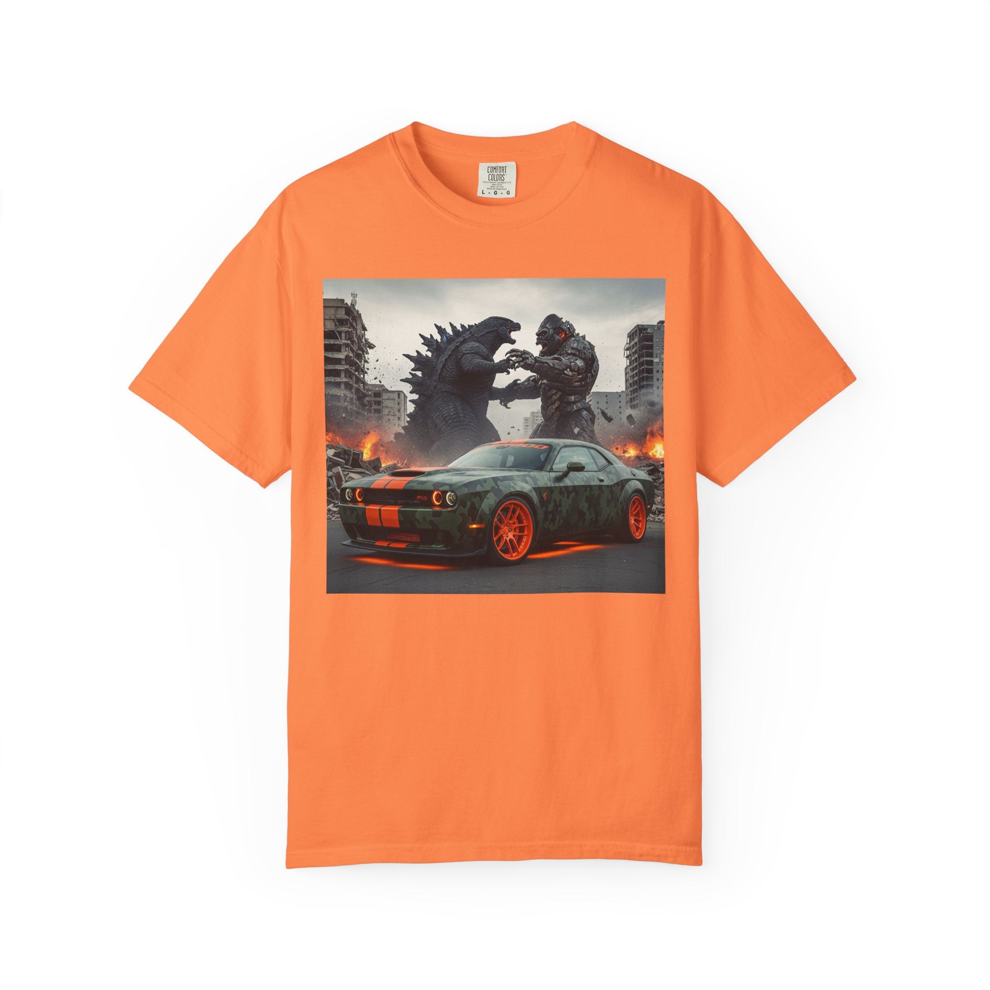 zilla vs. Monster Unisex T-Shirt, Graphic Tee for Men and Women, Perfect for Halloween, Gifts, Car Lovers, Movie Fans