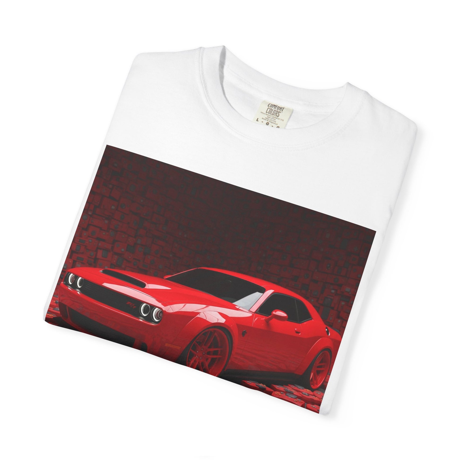 Red Muscle Car Graphic T-Shirt, Automotive Tee, Car Enthusiast Apparel, Gift for Him, Unisex T-shirt for Car Lovers