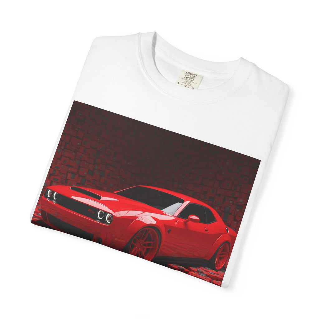 Red Muscle Car Graphic T-Shirt, Automotive Tee, Car Enthusiast Apparel, Gift for Him, Unisex T-shirt for Car Lovers