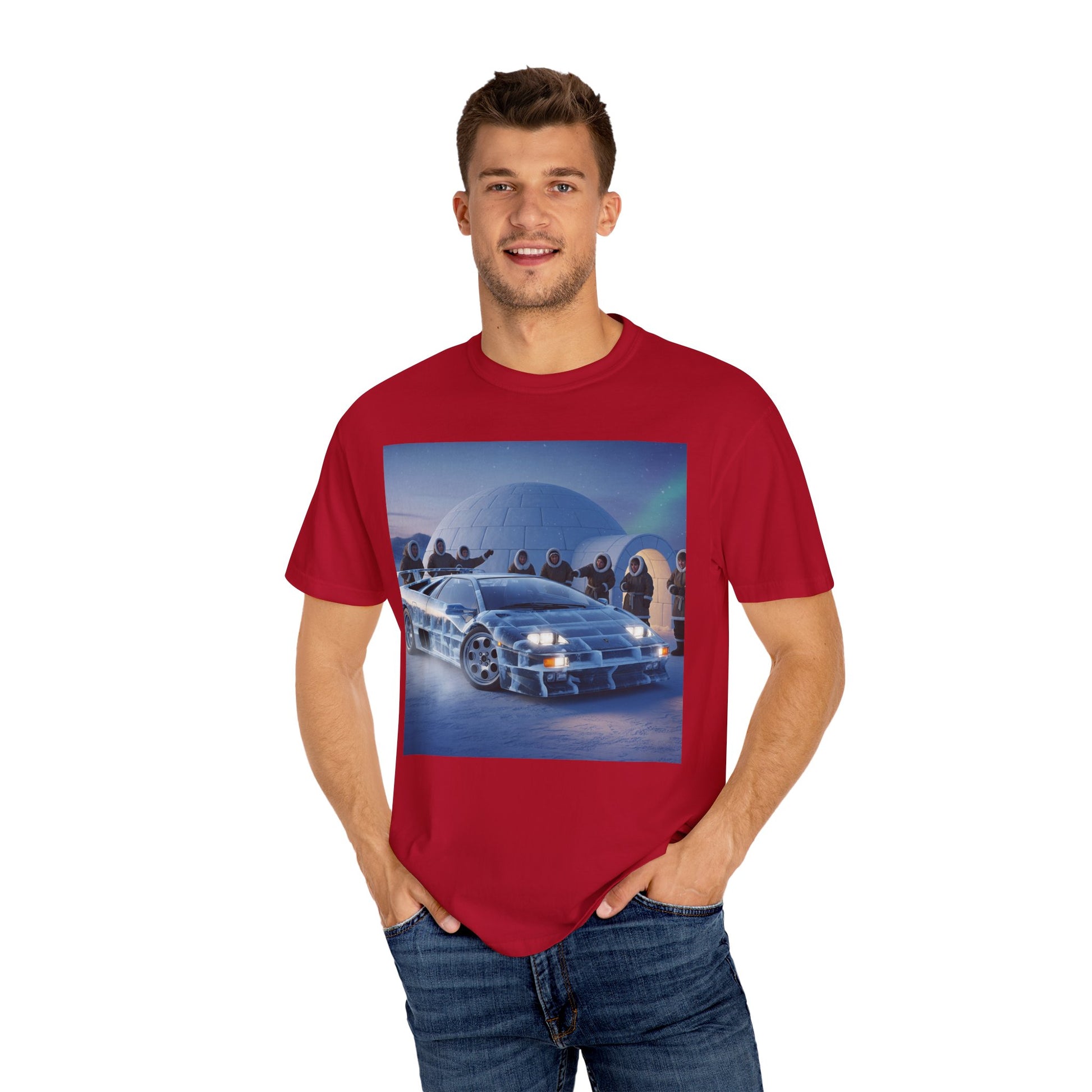 Retro Sci-Fi Car T-Shirt | Unisex Garment-Dyed Tee | Cool Graphic Tee | Perfect Gift for Car Lovers | Vintage Style | Unique Fashion