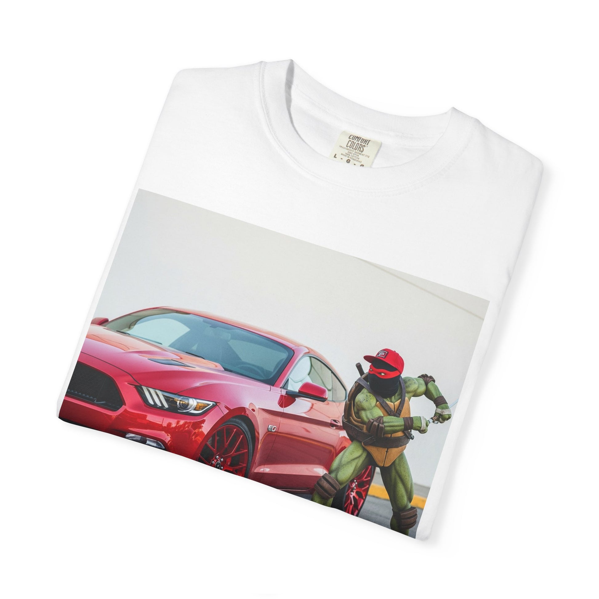 Cool Car & Ninja Graphic T-shirt, Unisex Fashion Tee, Unique Gift, Car Enthusiast Shirt, Nostalgic Wear, Fun Casual Outfit