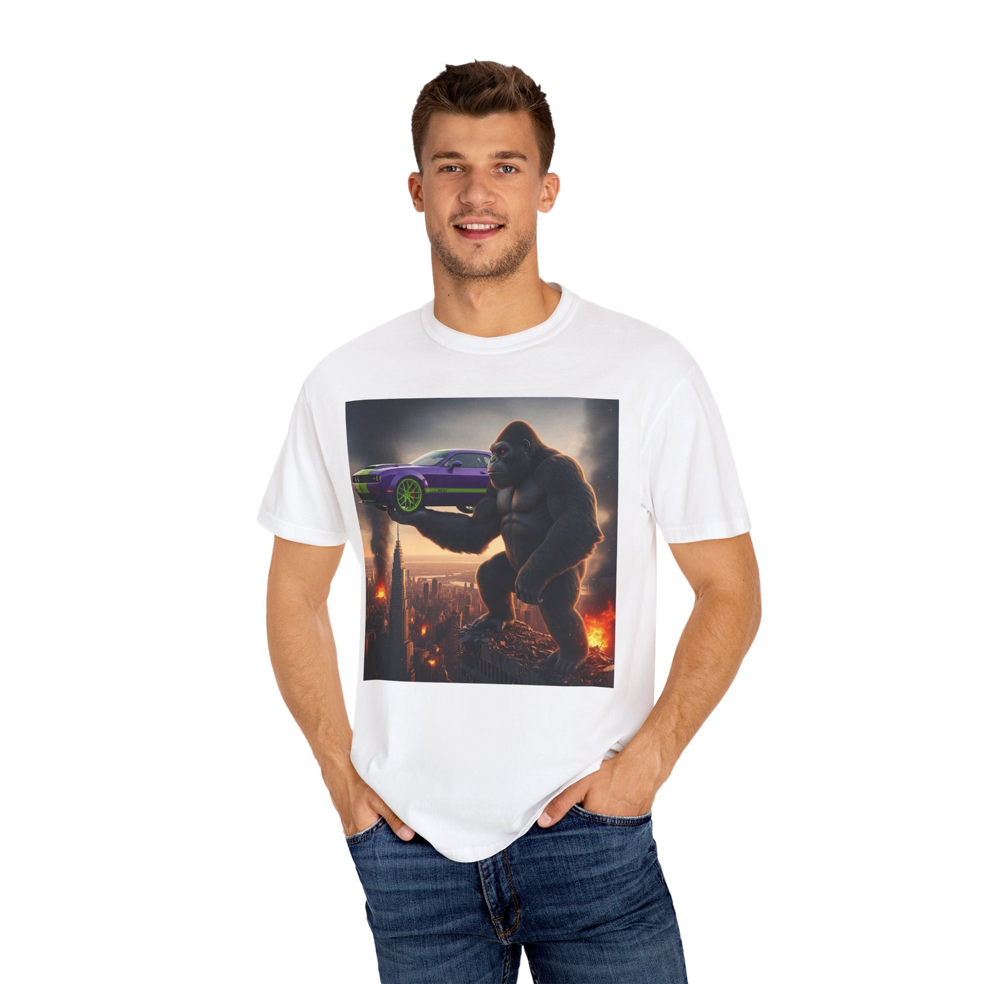Gorilla Vibes Graphic Tee, Unisex Cartoon T-Shirt, Cool Casual Wear, Gift for Him, Humor Shirt, Birthday Party Outfit