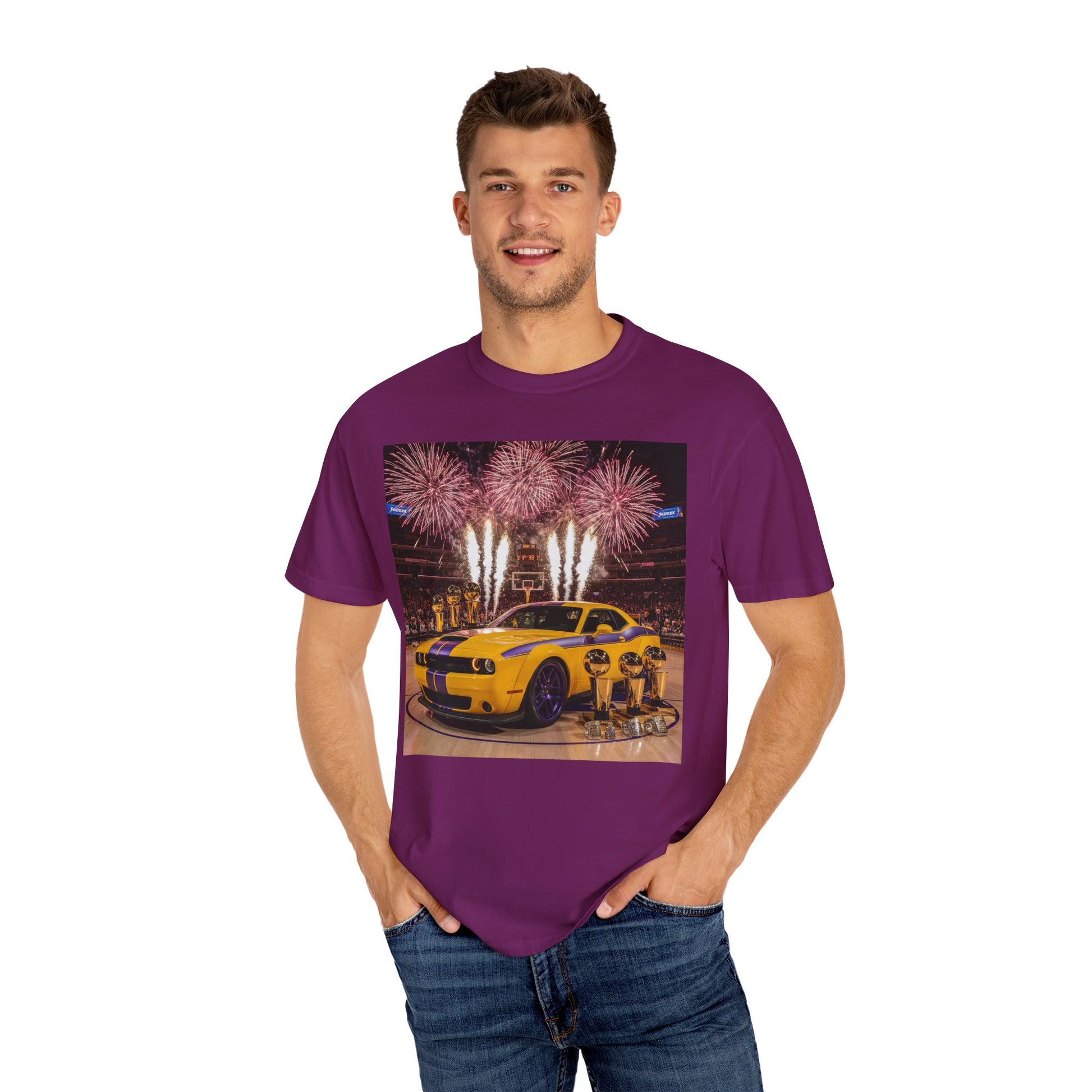 Fireworks & Fast Cars Unisex T-Shirt - Perfect for Car Lovers, Festivals, Birthdays, Racing Events, Casual Wear