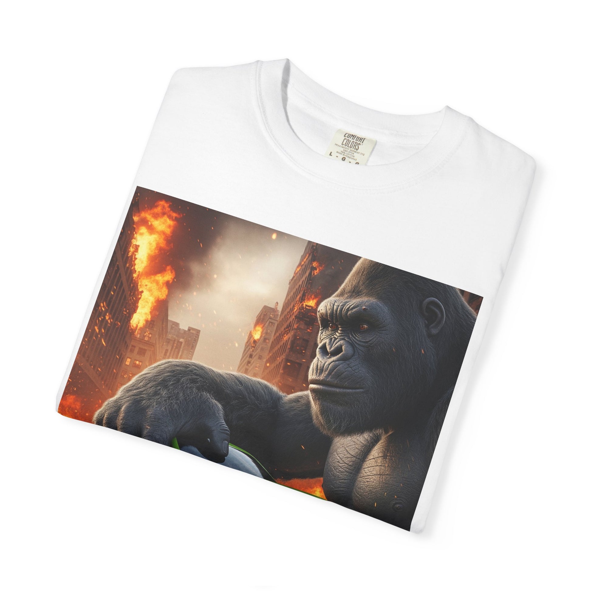 Epic Gorilla T-Shirt, Garment-Dyed Tee, Cartoon Car Lover Shirt, Gift for Movie Fans, Trendy Unisex Fashion