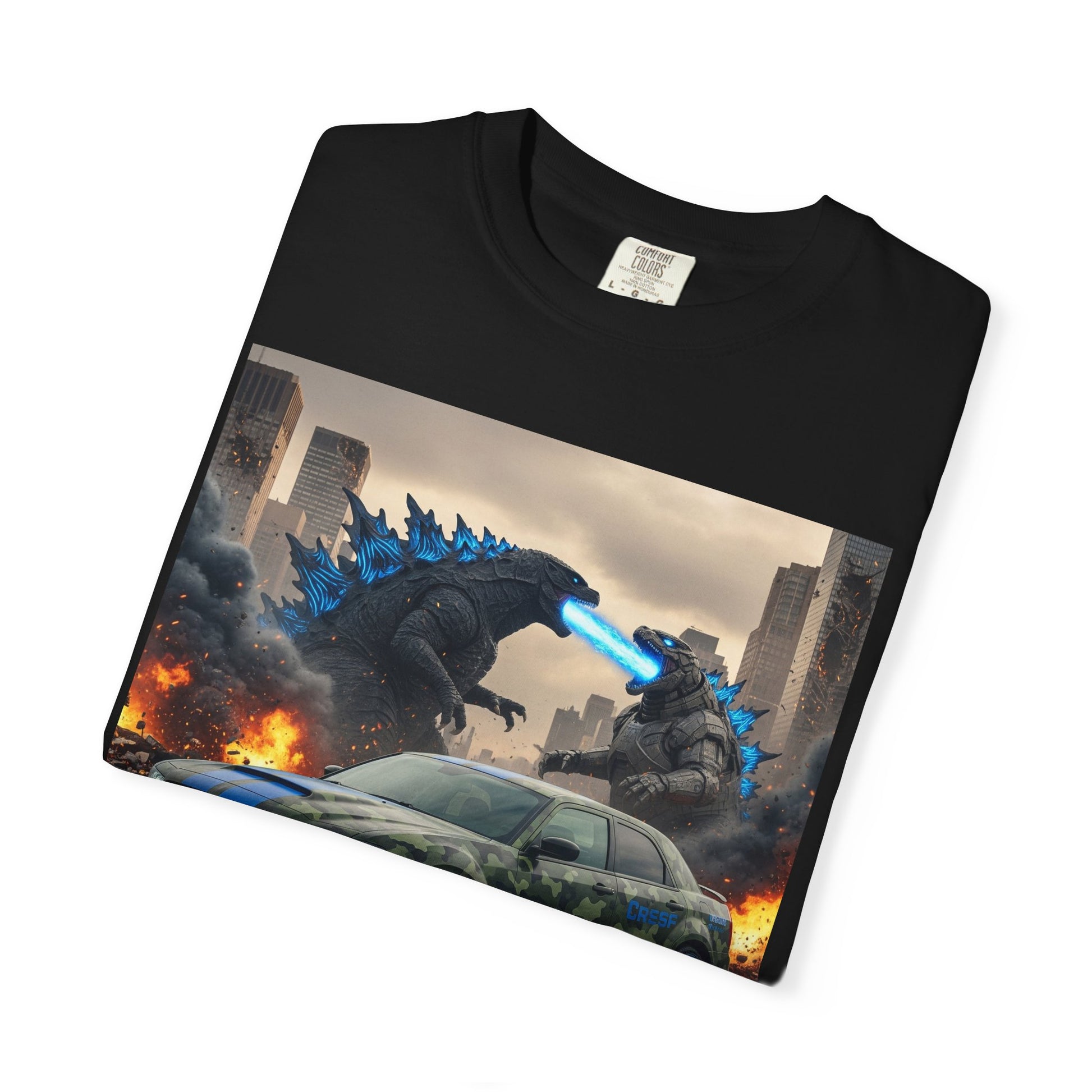Urban Monster-Themed Unisex T-Shirt, Graphic Tee for Car Lovers, Perfect for Kids Birthdays, Casual Wear, and Comic Con