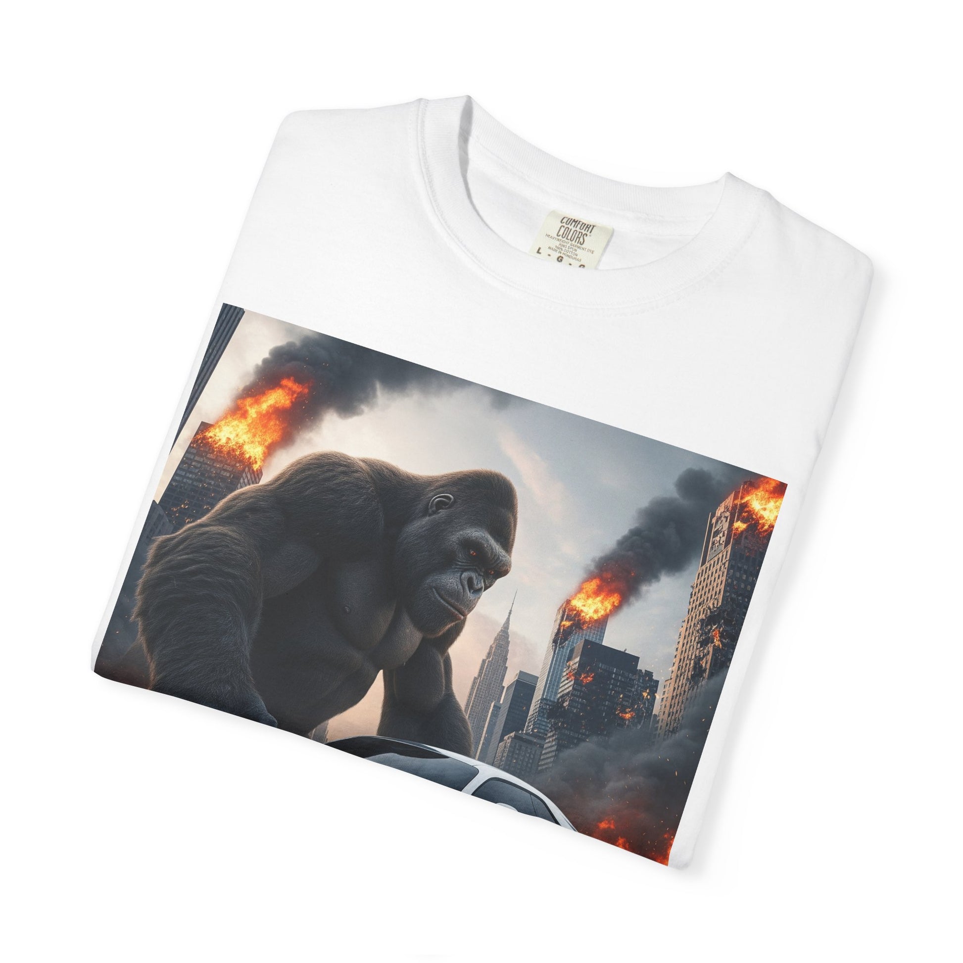 Epic Gorilla & Muscle Car Graphic Tee, Unisex T-Shirt, Casual Style, Streetwear Fashion, Gift for Car Lovers