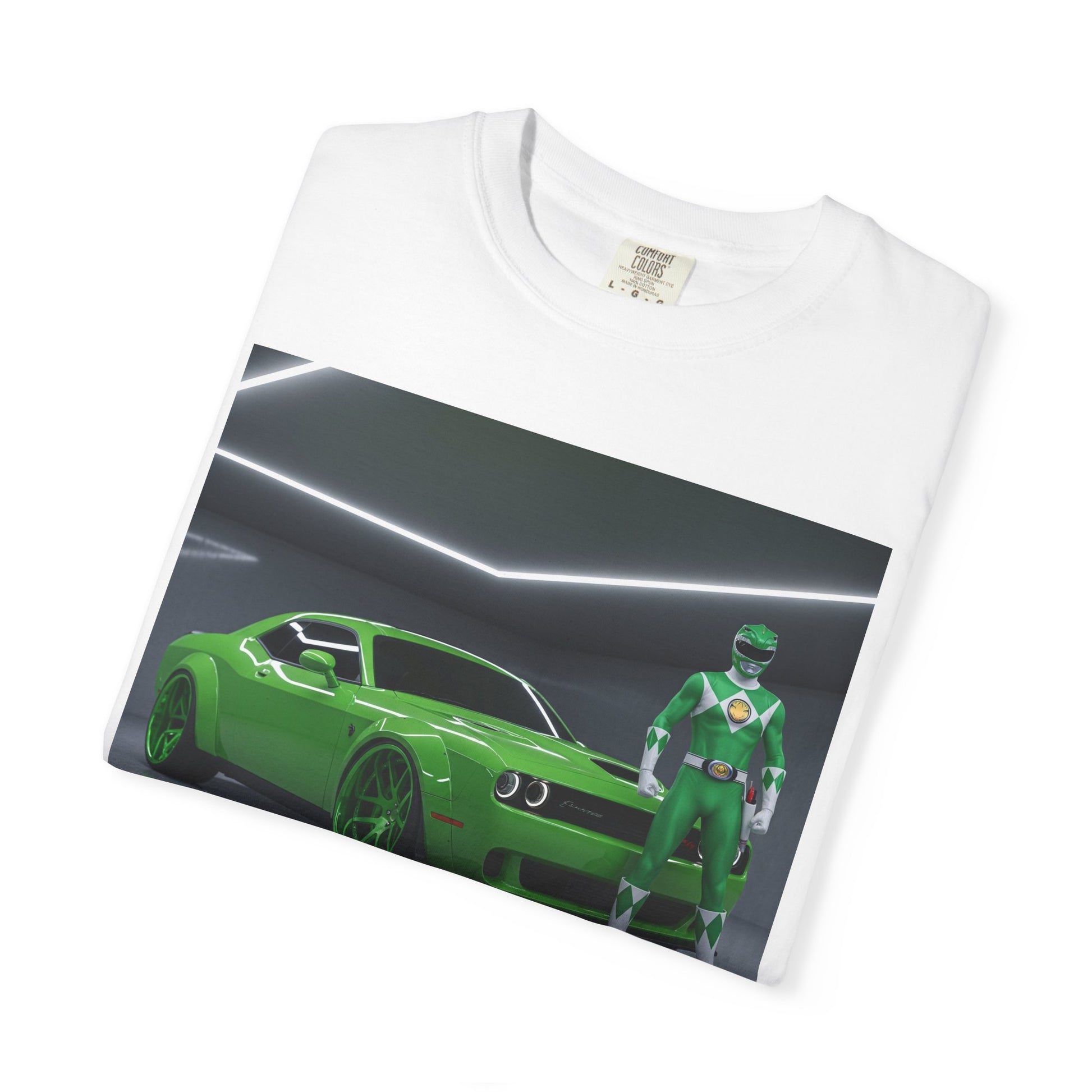 Green Power T-Shirt | Unisex Garment-Dyed Tee for Car Lovers, Fan Gear, Eco-Friendly Style, Birthday Gift, Movie-Themed Apparel